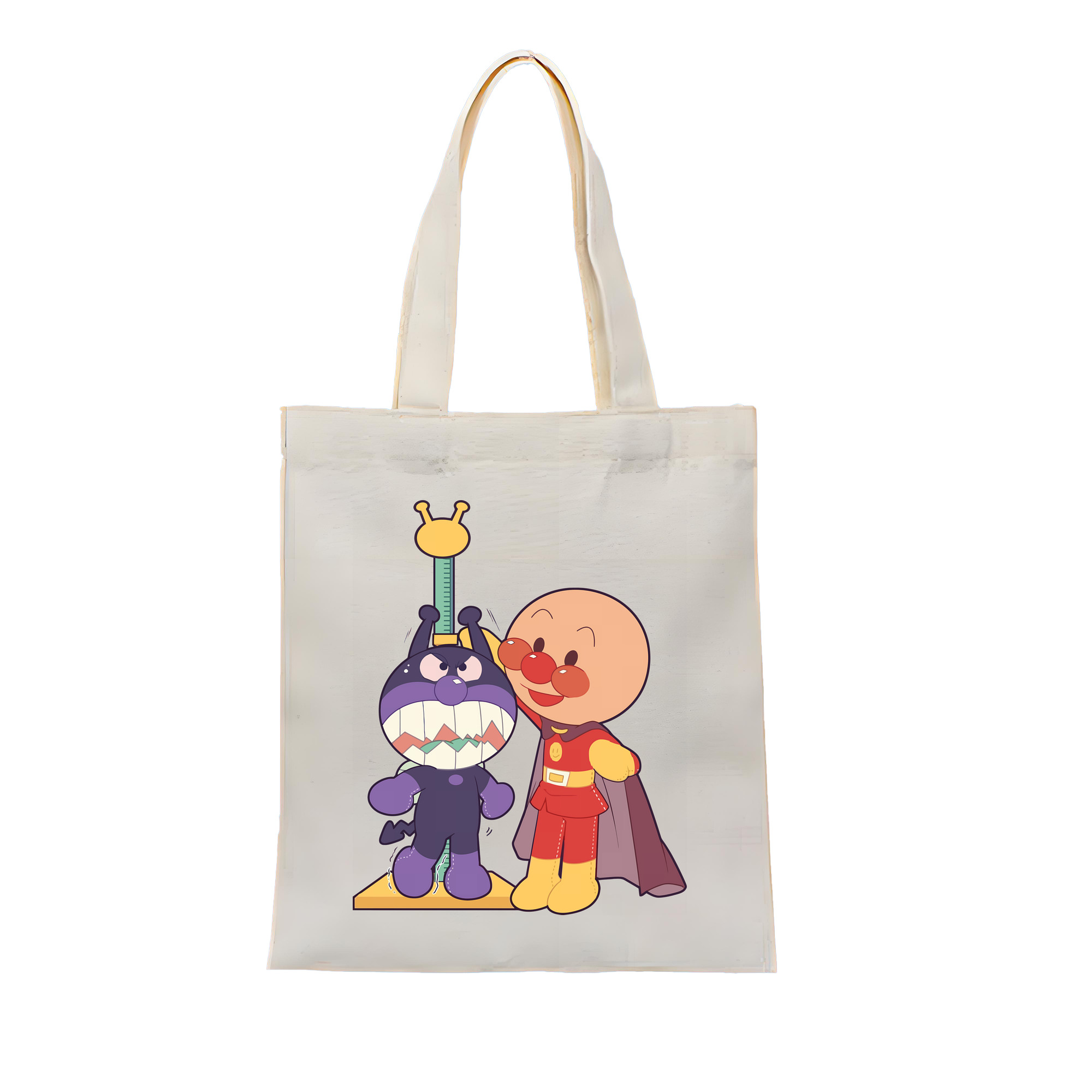 （画像用） アンパンマン Anpanman 縦型キャンバス生地手提げバッグ　トートバッグ