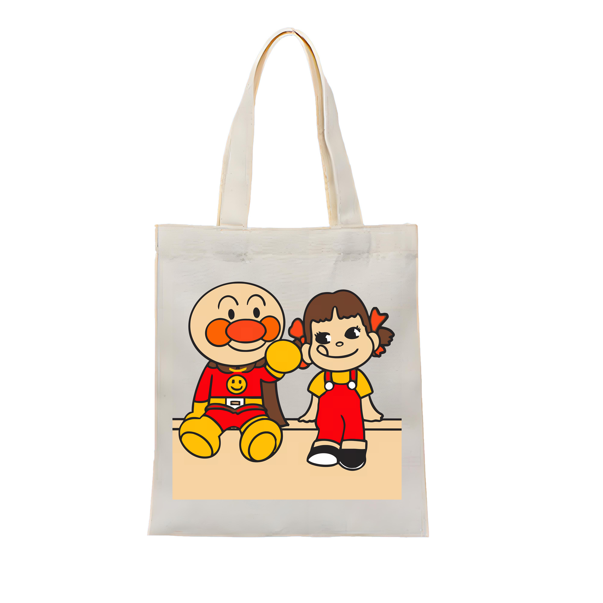 （画像用） アンパンマン Anpanman 縦型キャンバス生地手提げバッグ　トートバッグ