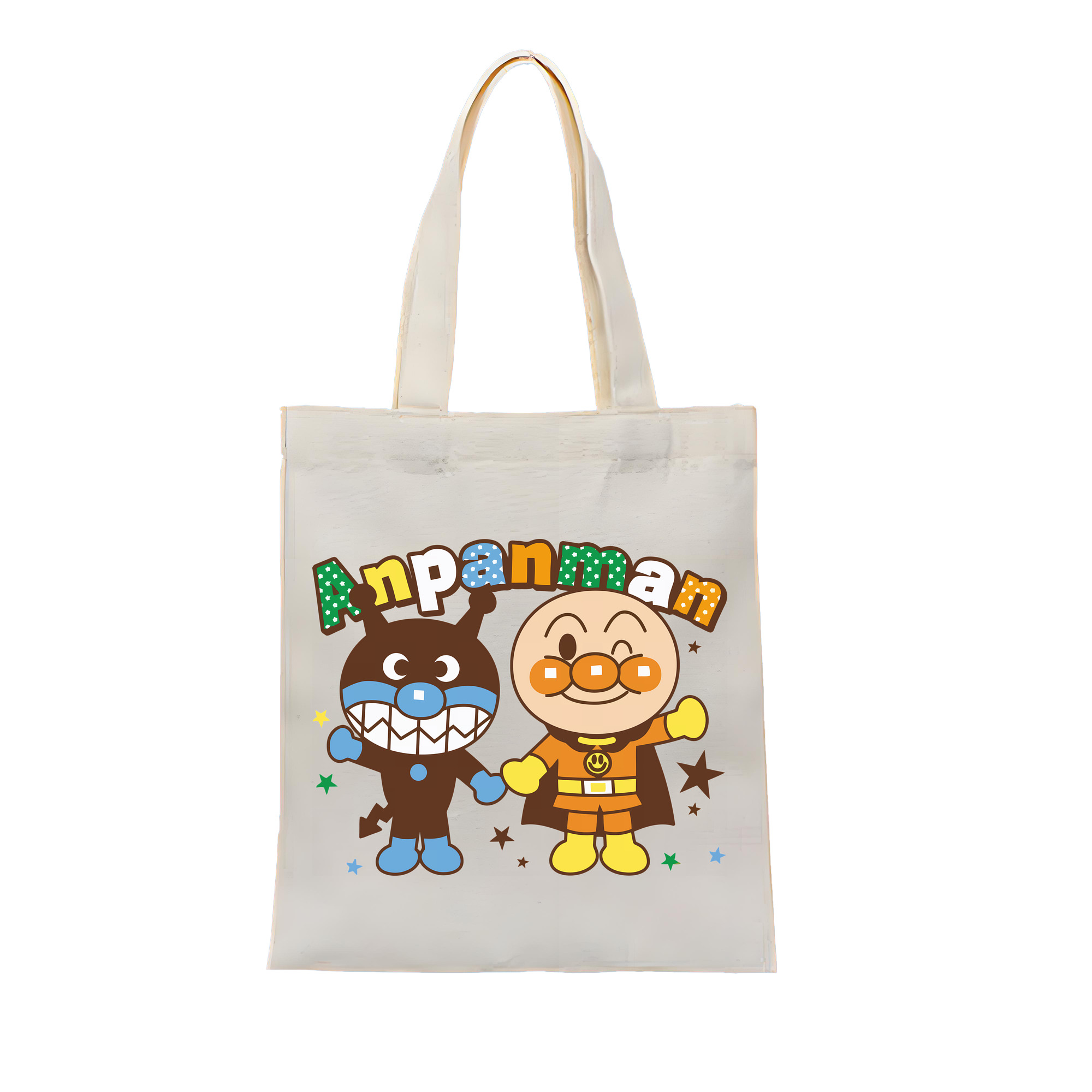 （画像用） アンパンマン Anpanman 縦型キャンバス生地手提げバッグ　トートバッグ