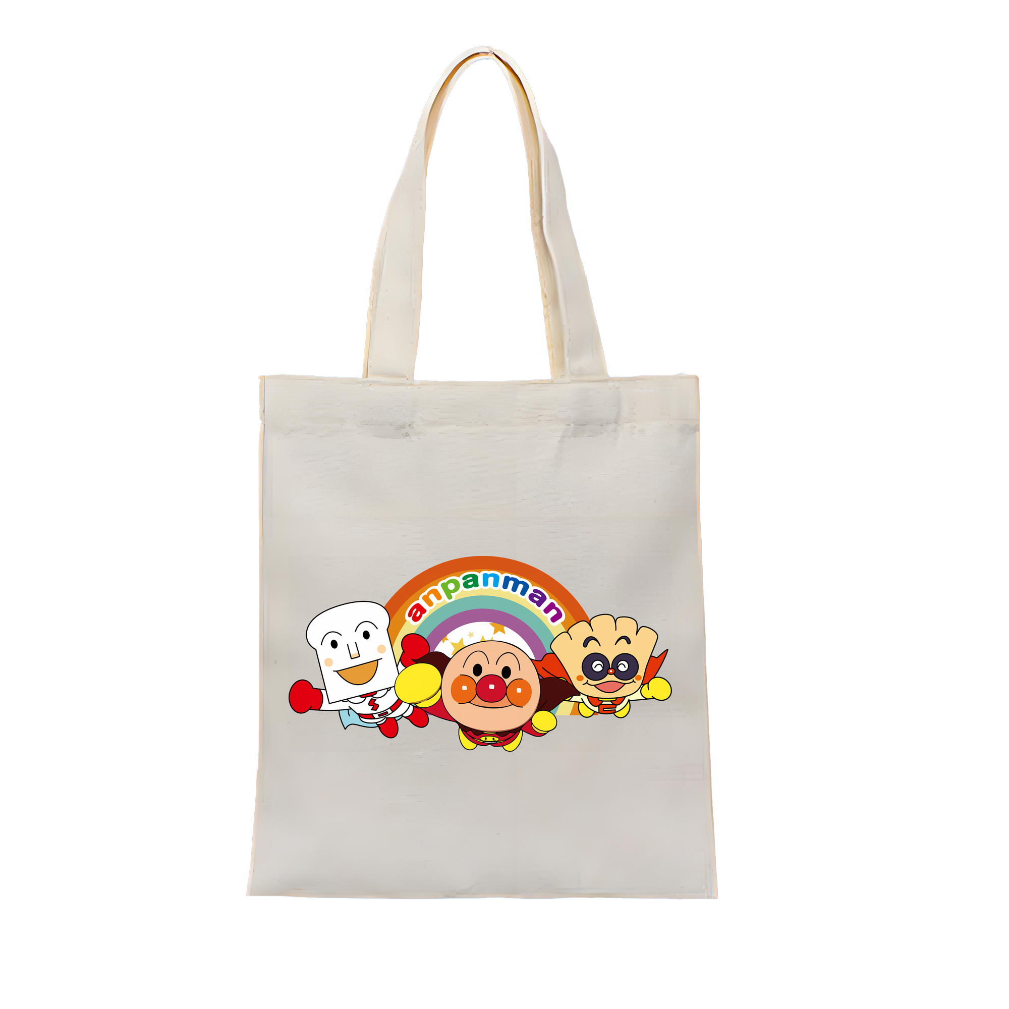 （画像用） アンパンマン Anpanman 縦型キャンバス生地手提げバッグ　トートバッグ