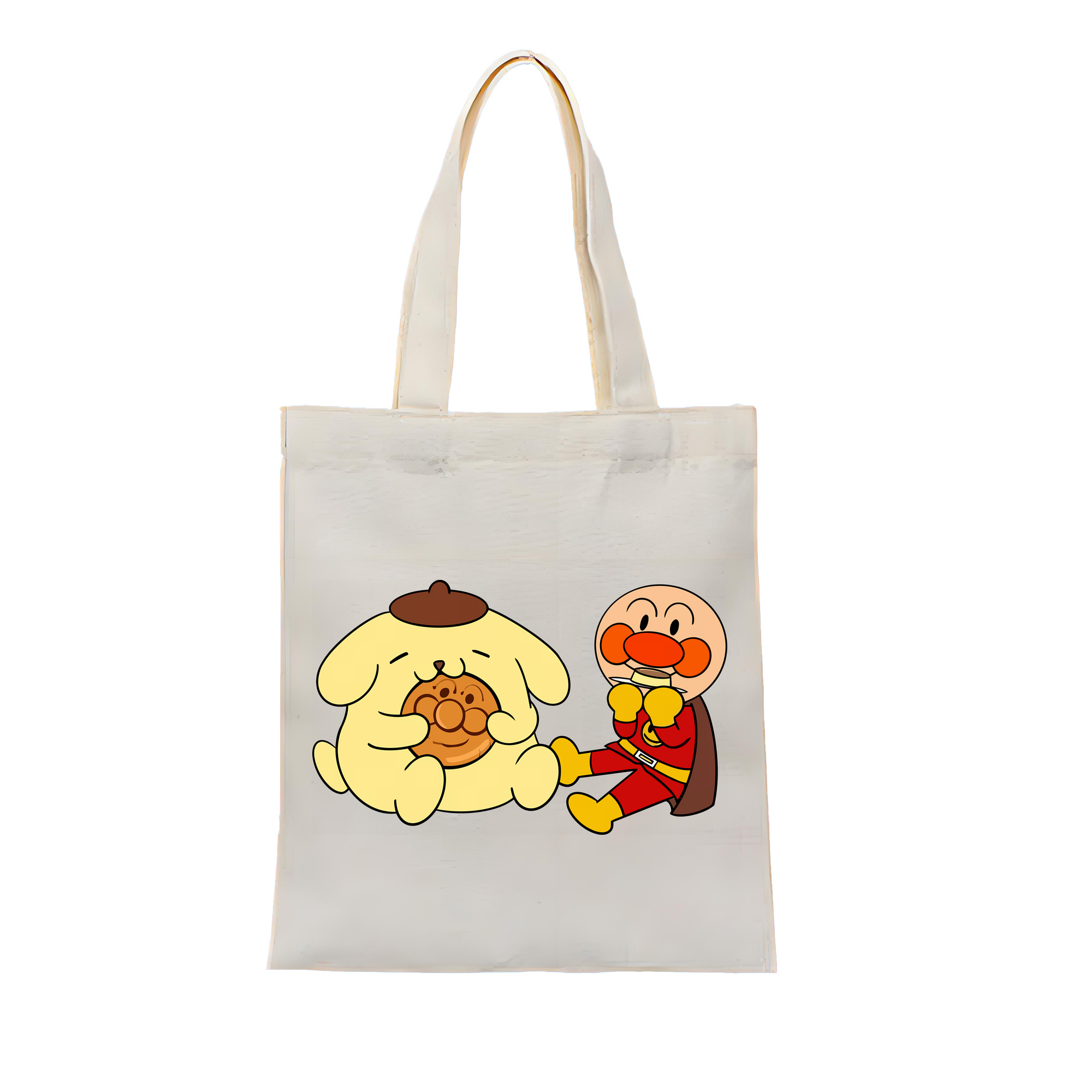 （画像用） アンパンマン Anpanman 縦型キャンバス生地手提げバッグ　トートバッグ
