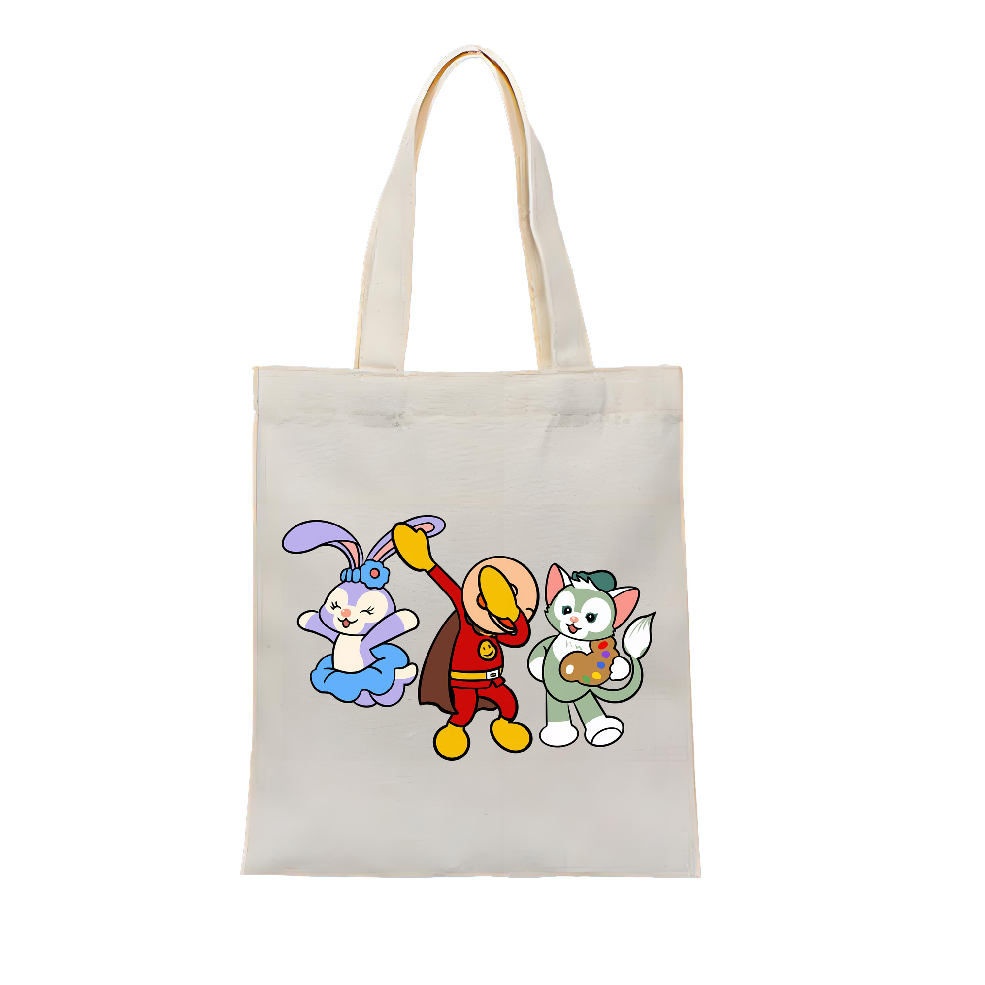 （画像用） アンパンマン Anpanman 縦型キャンバス生地手提げバッグ　トートバッグ