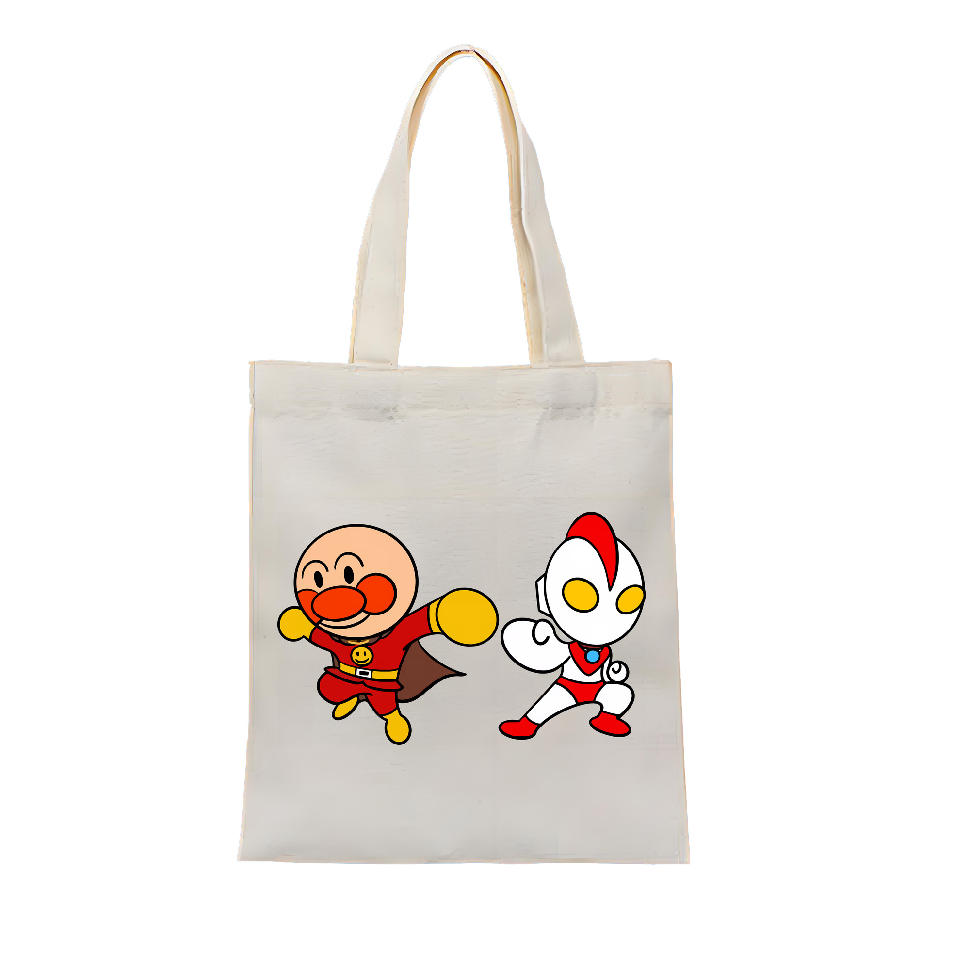 （画像用） アンパンマン Anpanman 縦型キャンバス生地手提げバッグ　トートバッグ