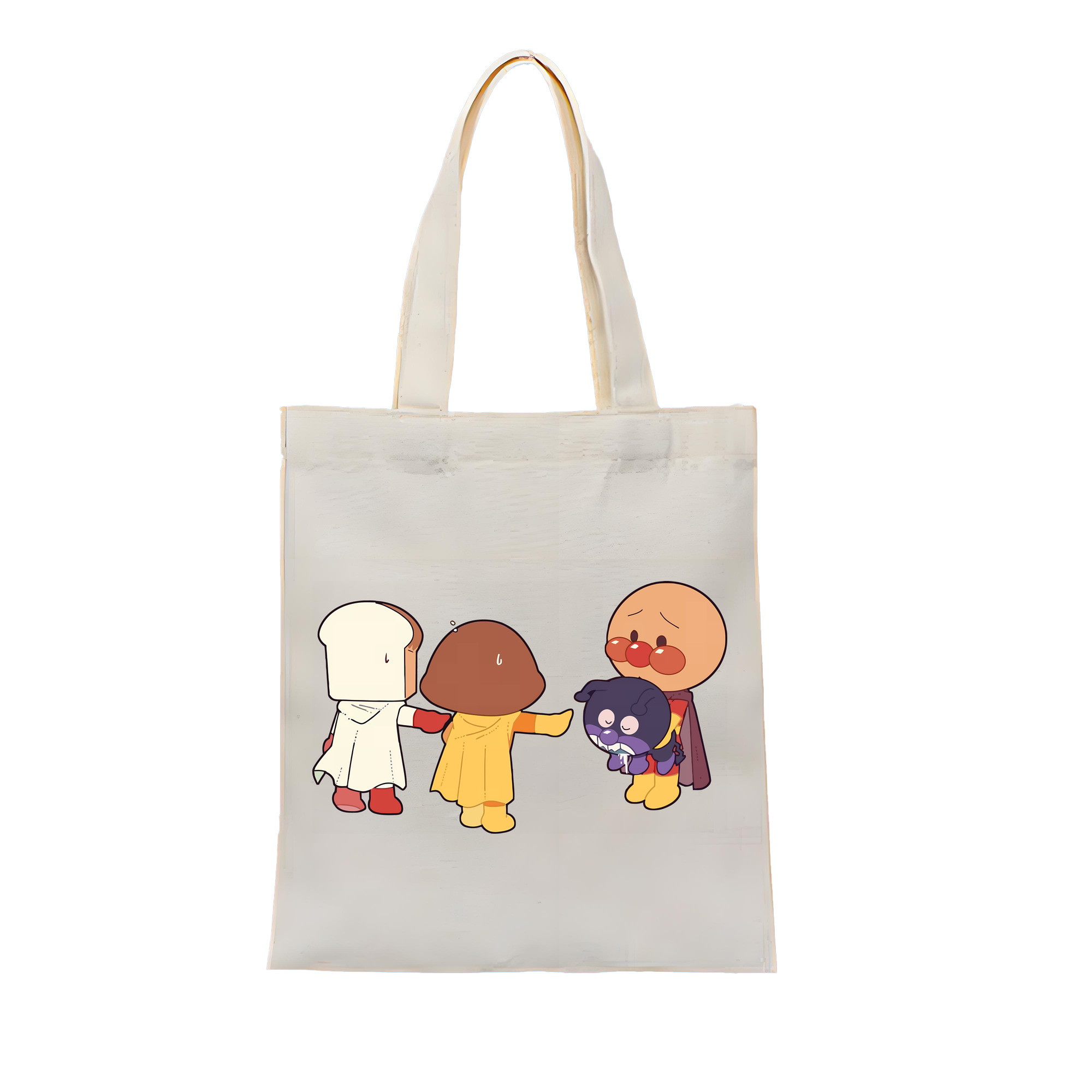 （画像用） アンパンマン Anpanman 縦型キャンバス生地手提げバッグ　トートバッグ