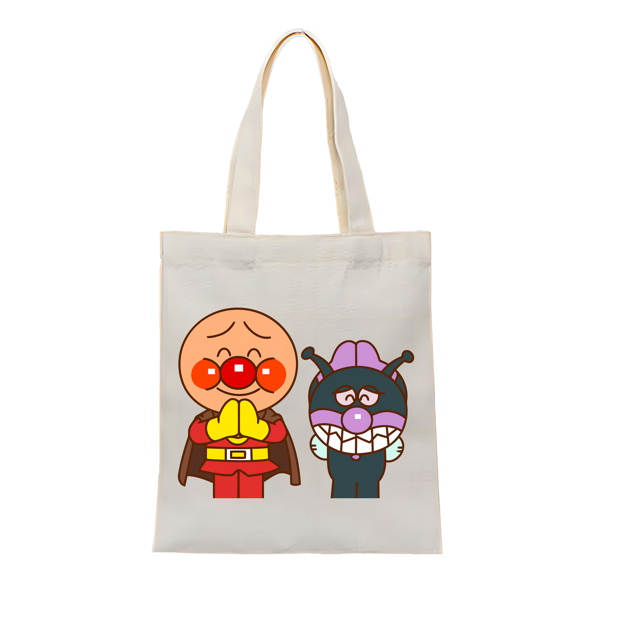 （画像用） アンパンマン Anpanman 縦型キャンバス生地手提げバッグ　トートバッグ