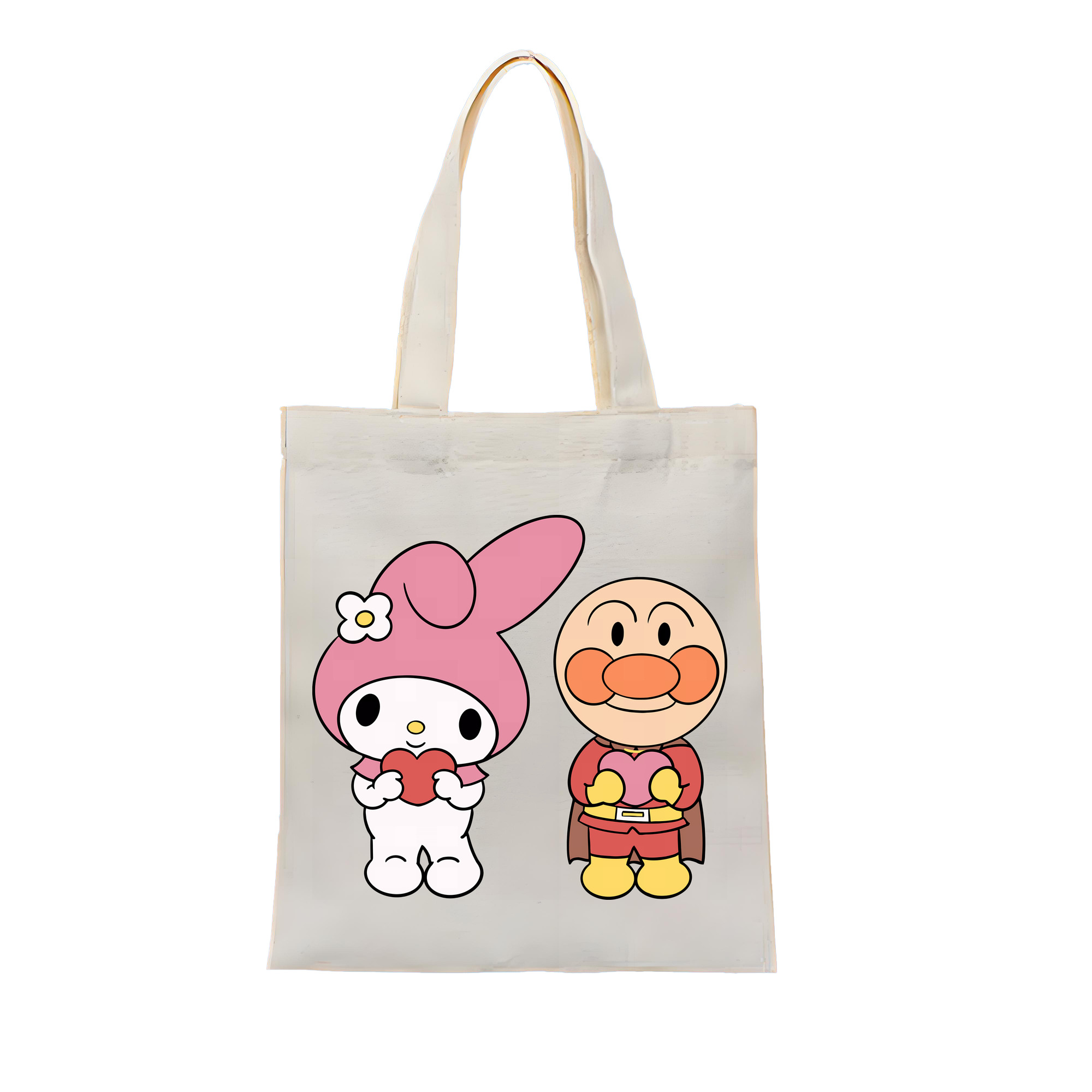 （画像用） アンパンマン Anpanman 縦型キャンバス生地手提げバッグ　トートバッグ