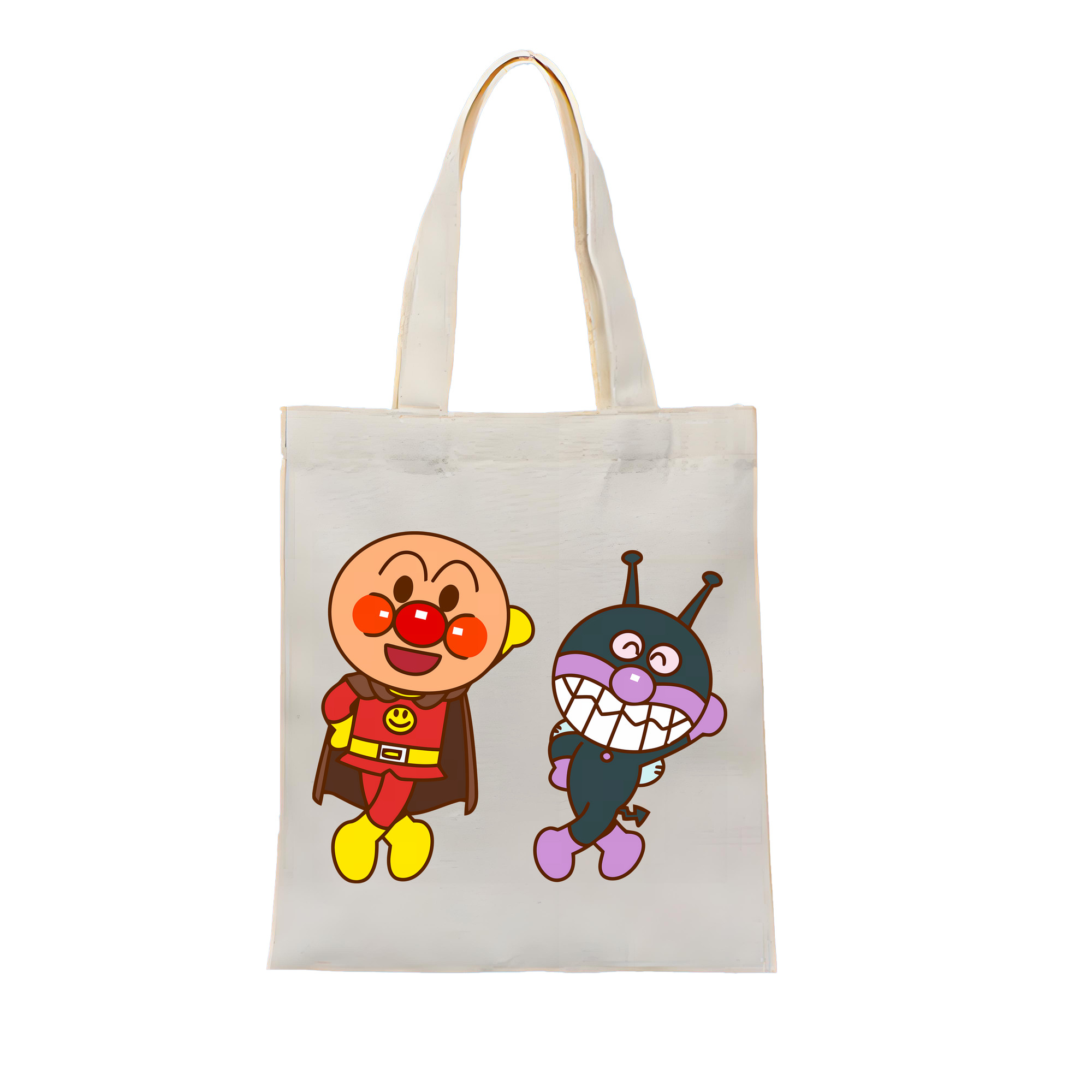 （画像用） アンパンマン Anpanman 縦型キャンバス生地手提げバッグ　トートバッグ