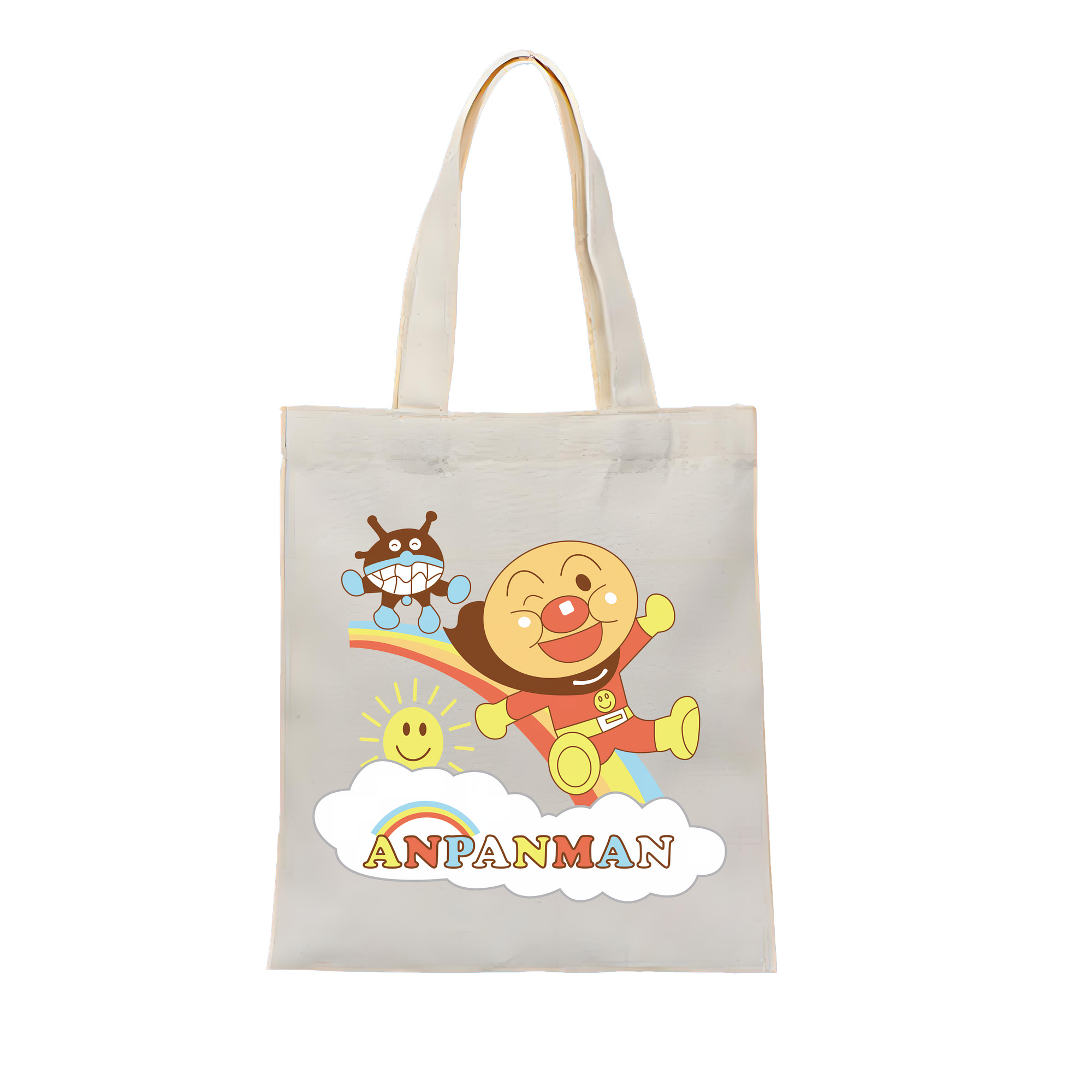 （画像用） アンパンマン Anpanman 縦型キャンバス生地手提げバッグ　トートバッグ
