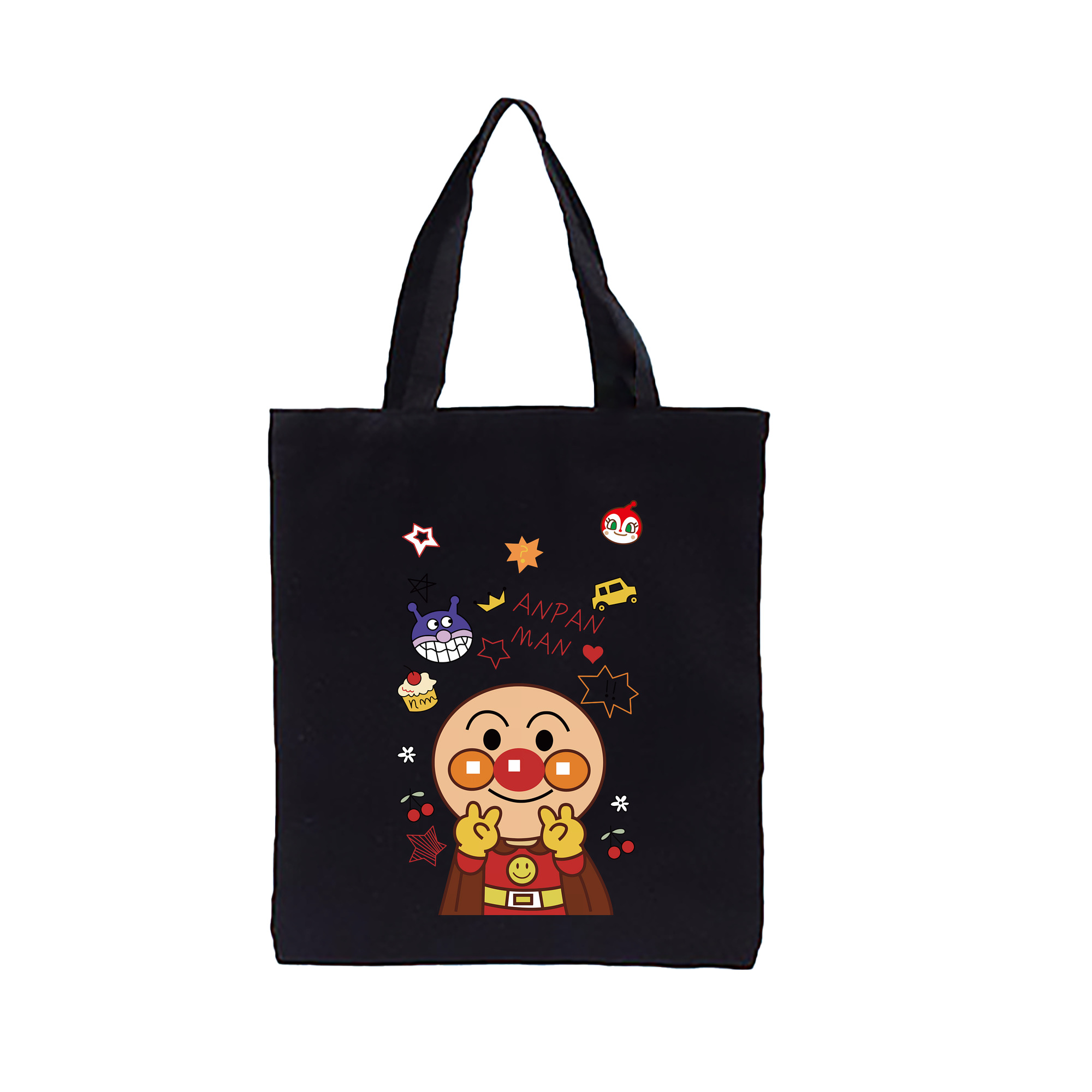 （画像用） アンパンマン Anpanman 縦型キャンバス生地手提げバッグ　トートバッグ