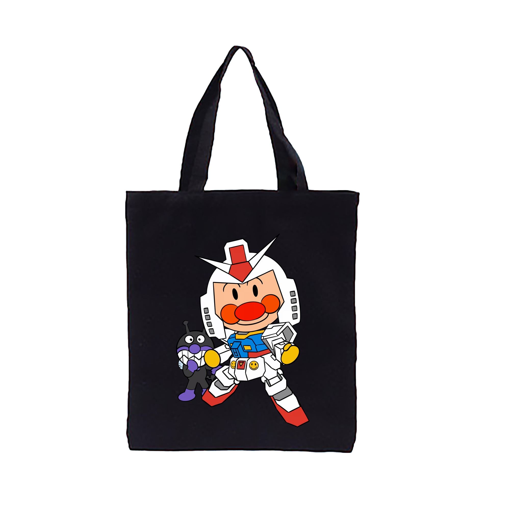 （画像用） アンパンマン Anpanman 縦型キャンバス生地手提げバッグ　トートバッグ