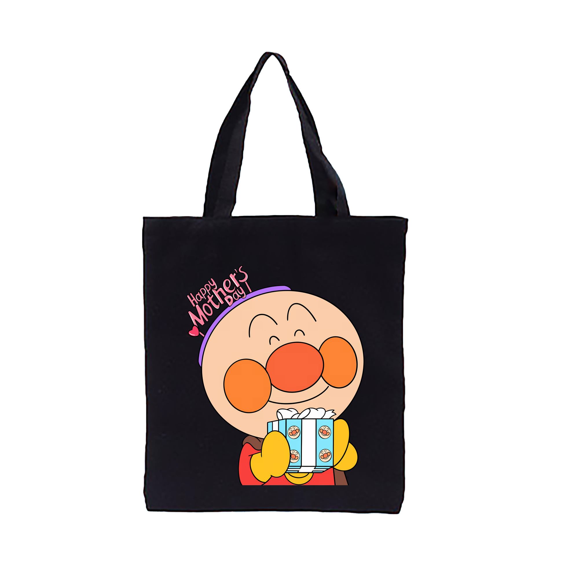 （画像用） アンパンマン Anpanman 縦型キャンバス生地手提げバッグ　トートバッグ