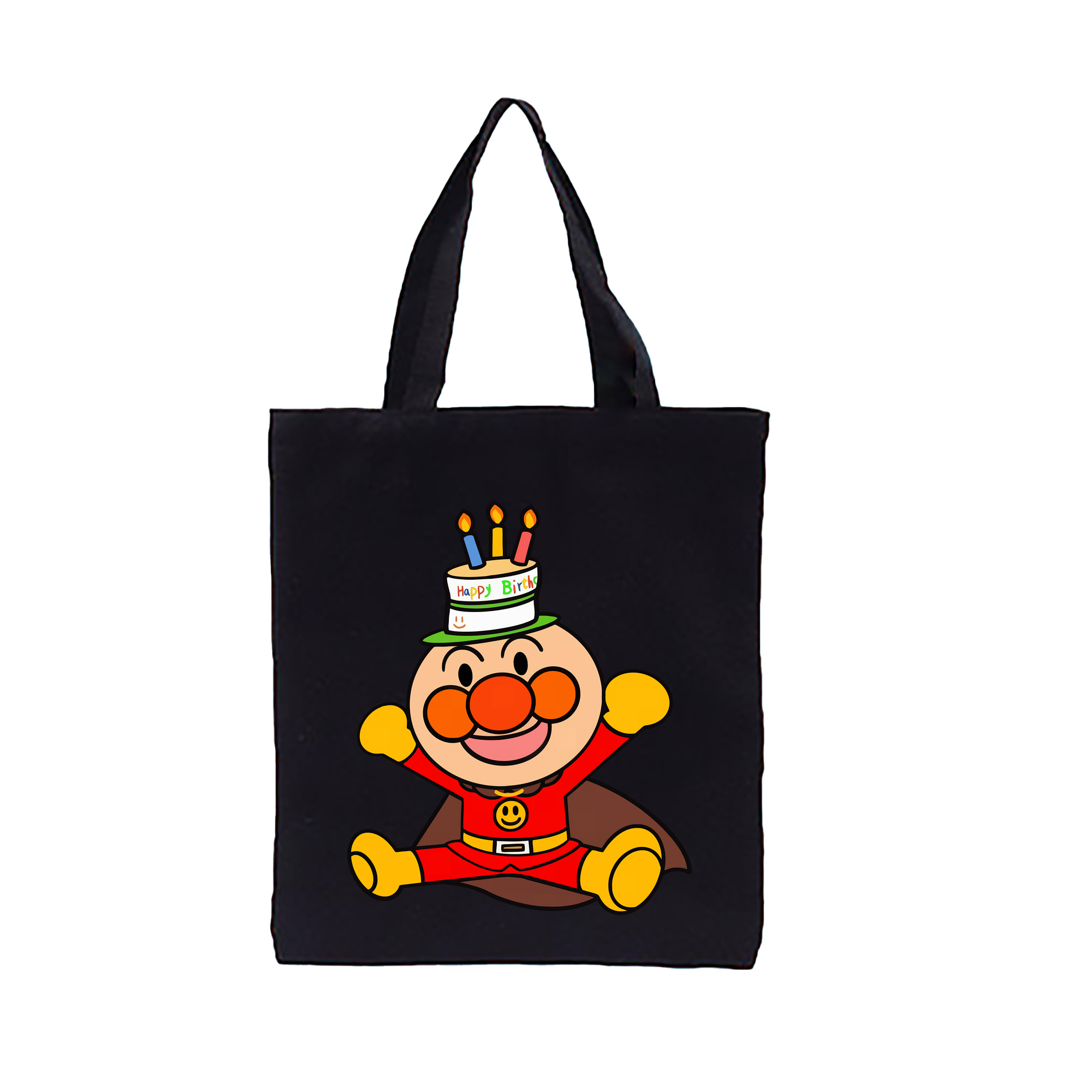 （画像用） アンパンマン Anpanman 縦型キャンバス生地手提げバッグ　トートバッグ