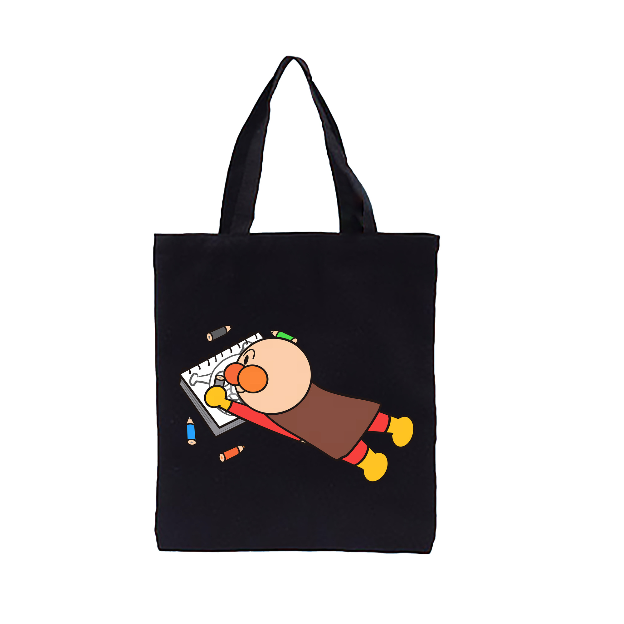 （画像用） アンパンマン Anpanman 縦型キャンバス生地手提げバッグ　トートバッグ