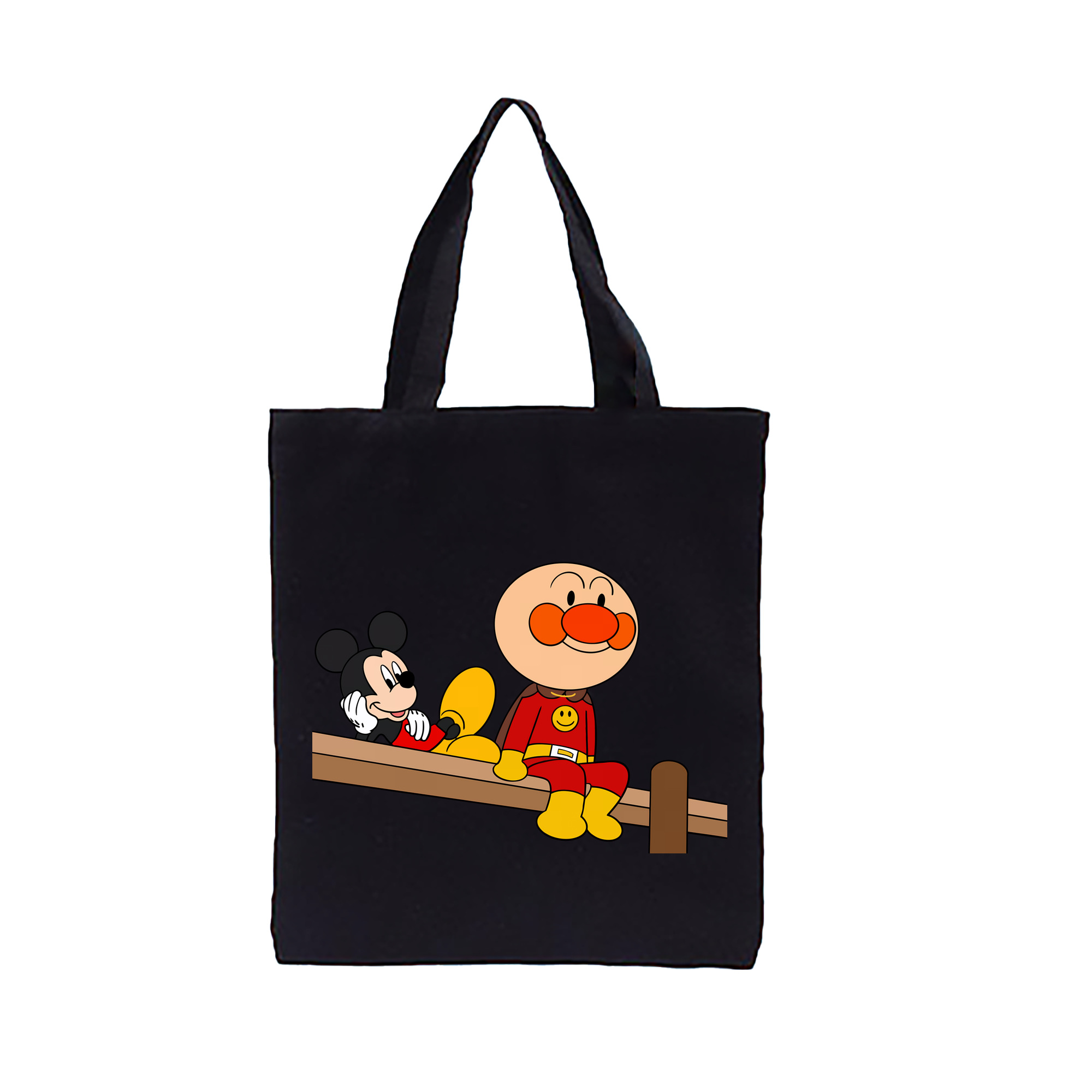（画像用） アンパンマン Anpanman 縦型キャンバス生地手提げバッグ　トートバッグ