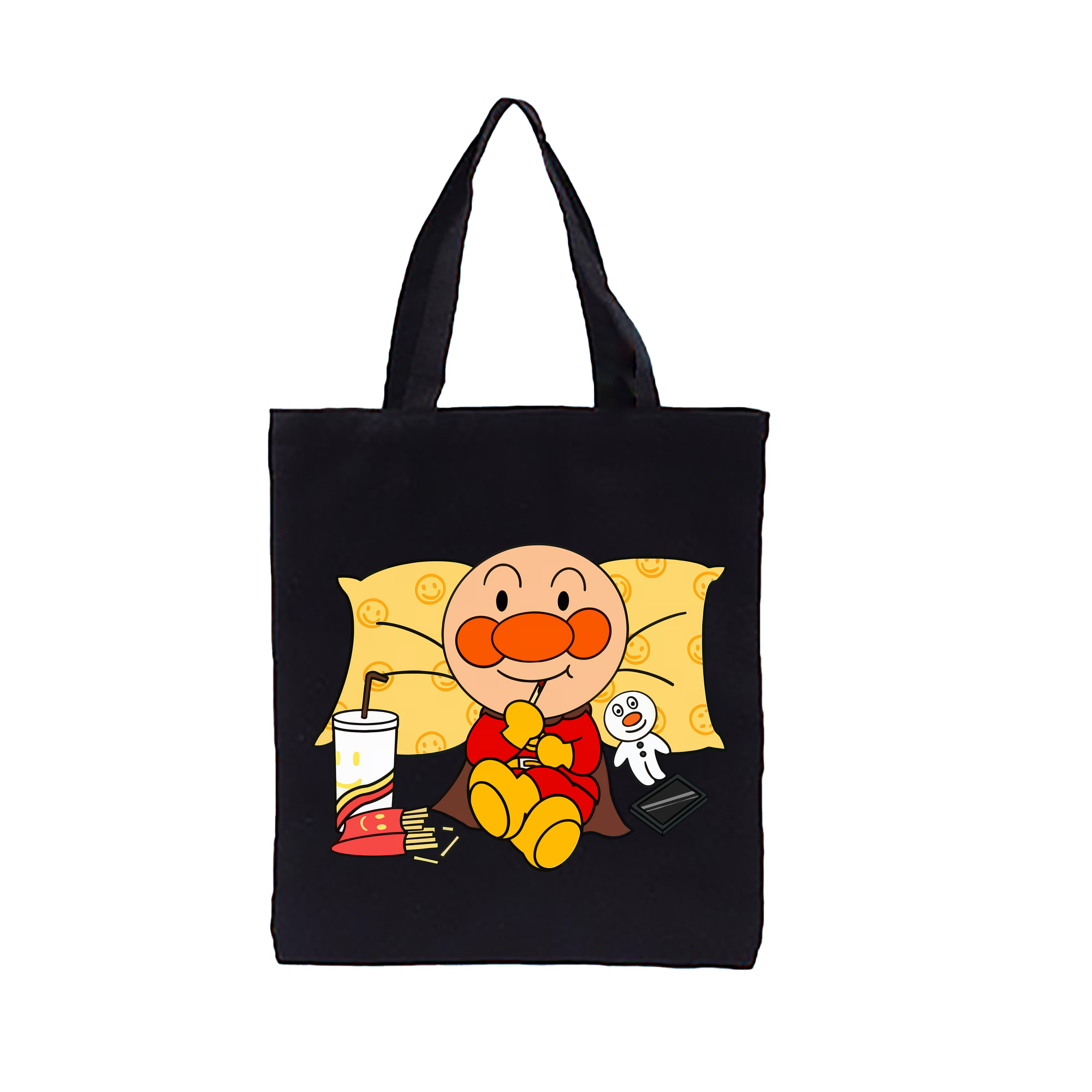 （画像用） アンパンマン Anpanman 縦型キャンバス生地手提げバッグ　トートバッグ
