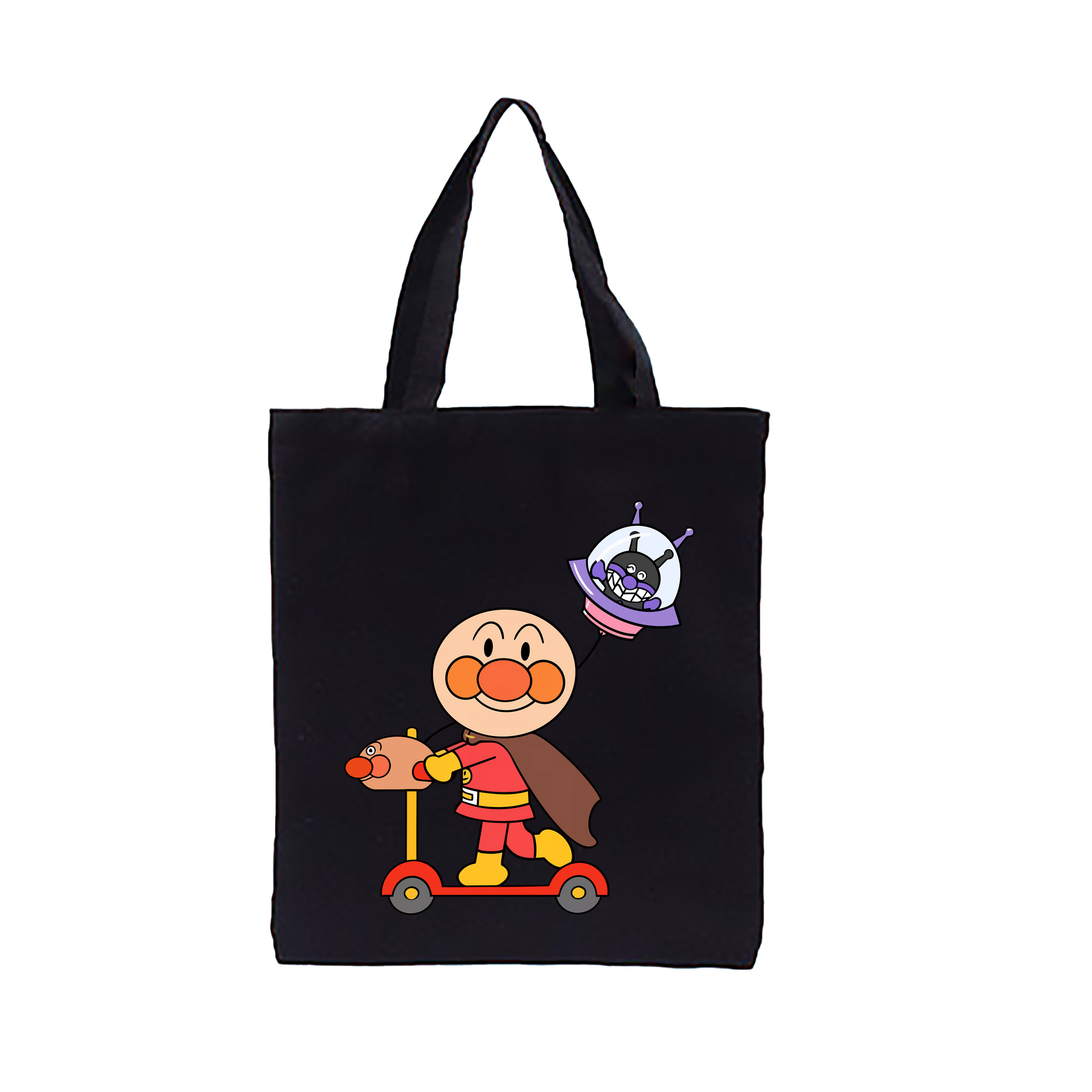 （画像用） アンパンマン Anpanman 縦型キャンバス生地手提げバッグ　トートバッグ