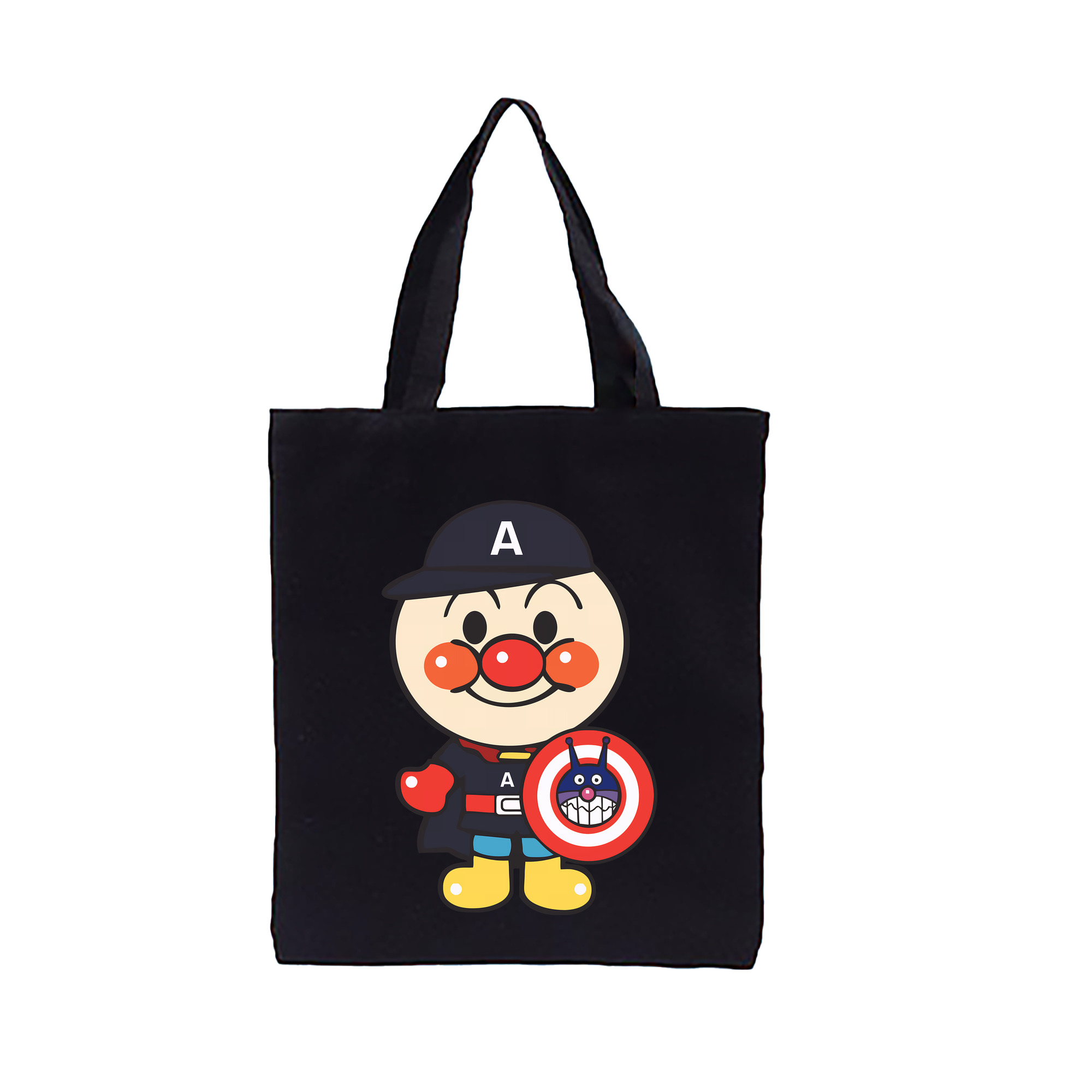 （画像用） アンパンマン Anpanman 縦型キャンバス生地手提げバッグ　トートバッグ