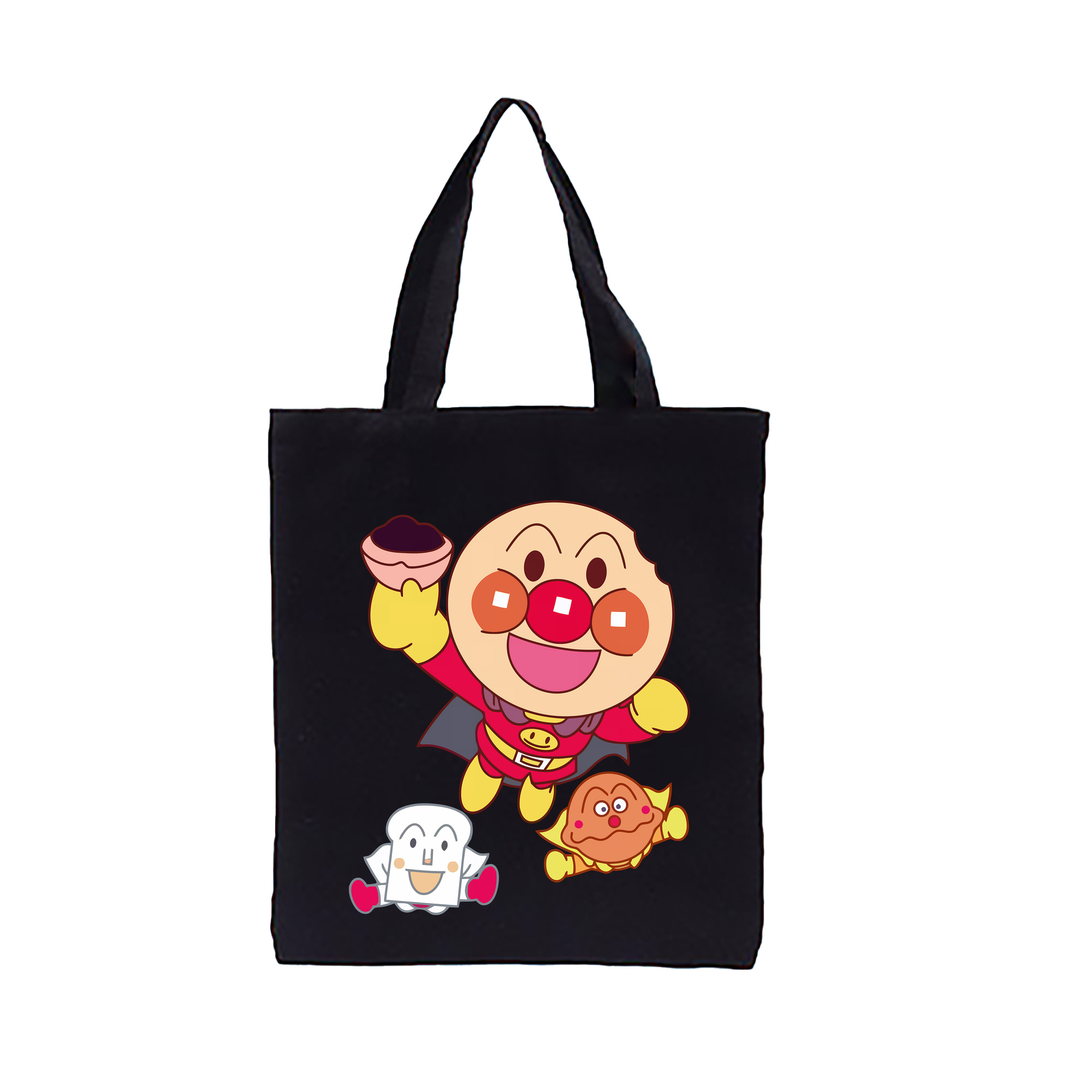 （画像用） アンパンマン Anpanman 縦型キャンバス生地手提げバッグ　トートバッグ