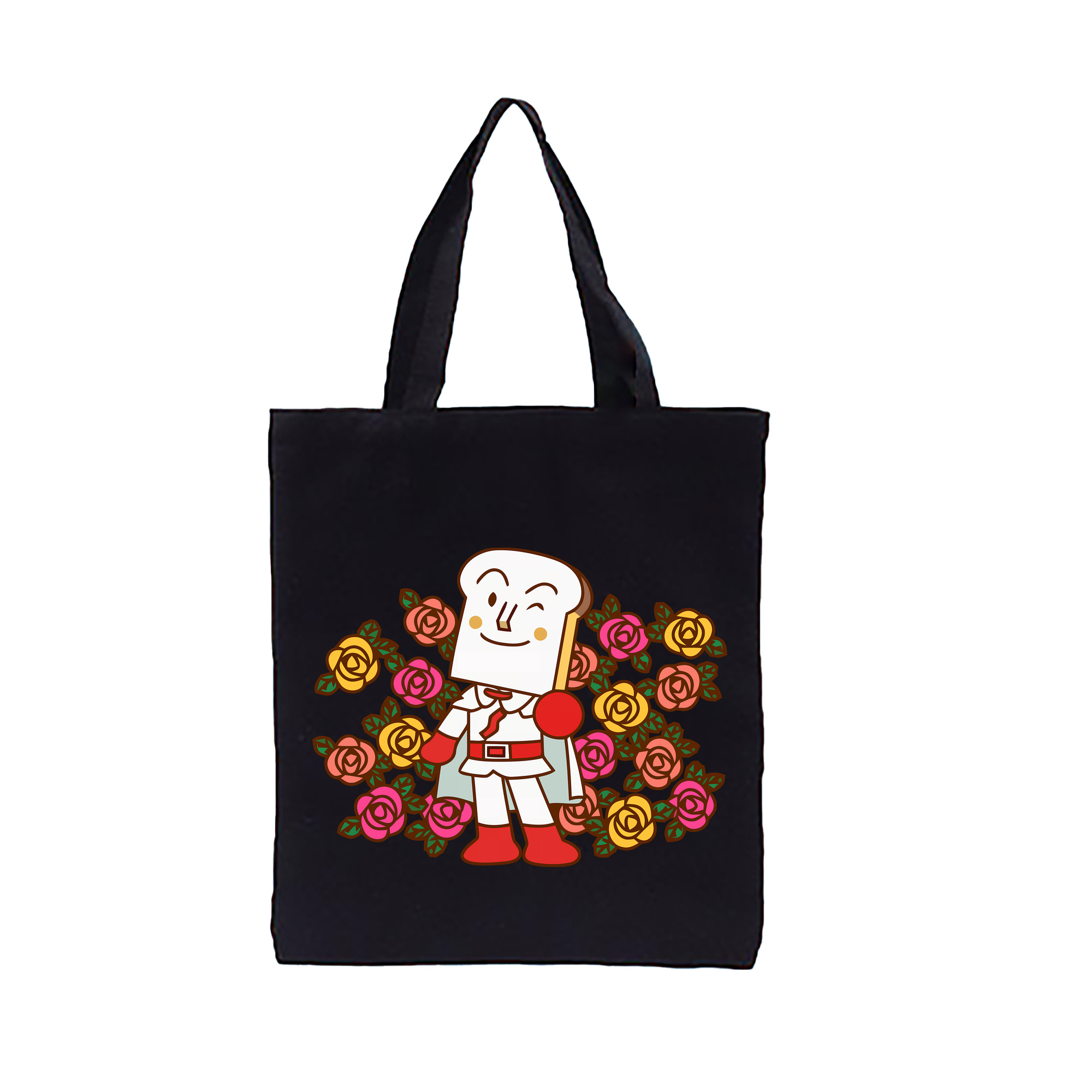 （画像用） アンパンマン Anpanman 縦型キャンバス生地手提げバッグ　トートバッグ