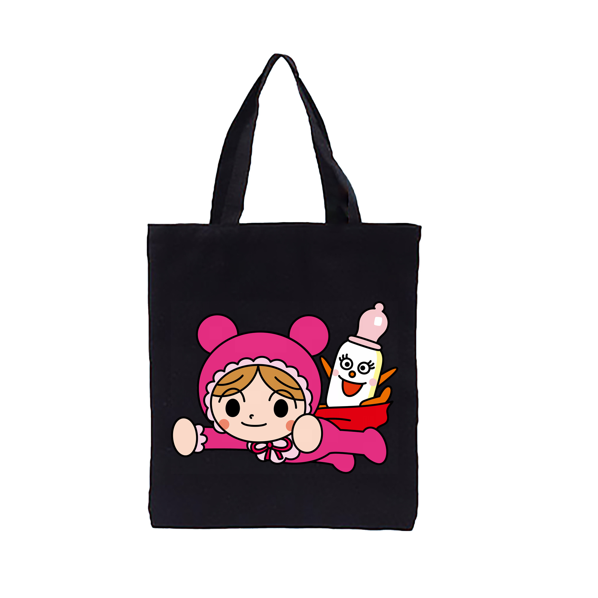 （画像用） アンパンマン Anpanman 縦型キャンバス生地手提げバッグ　トートバッグ