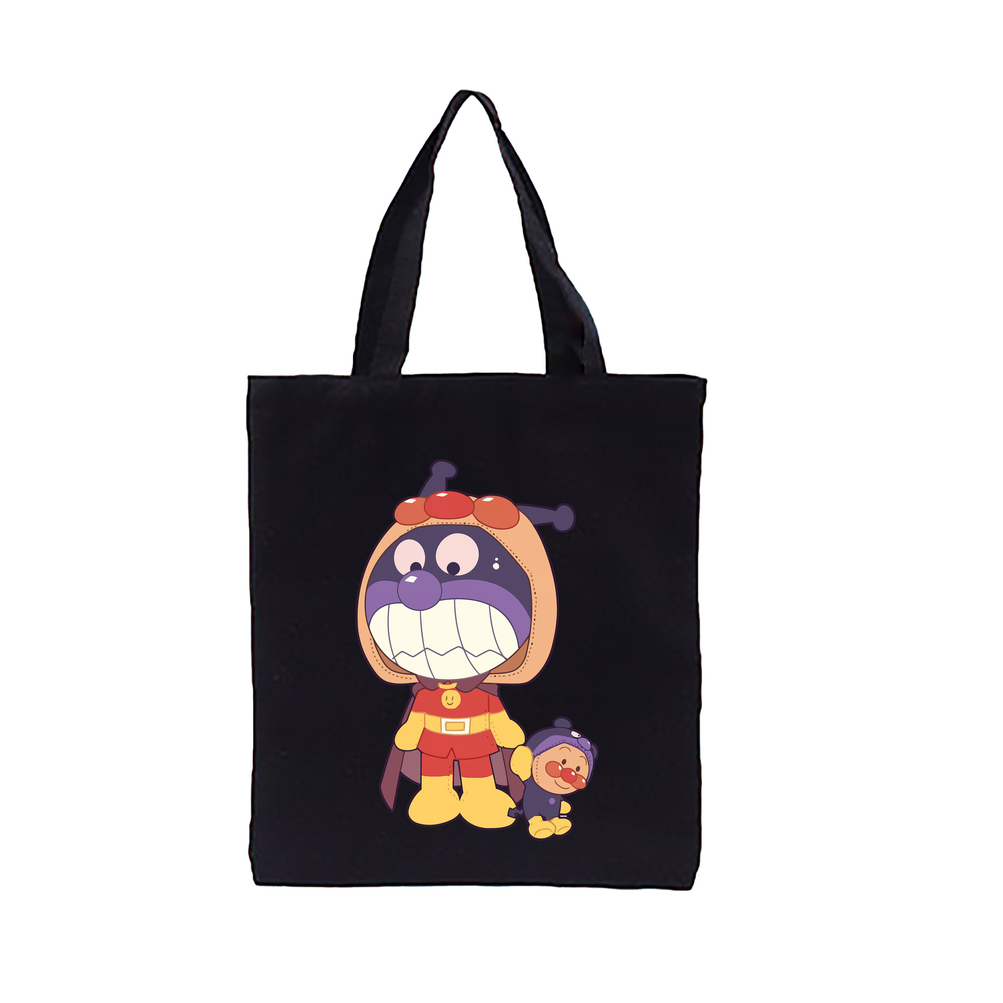 （画像用） アンパンマン Anpanman 縦型キャンバス生地手提げバッグ　トートバッグ