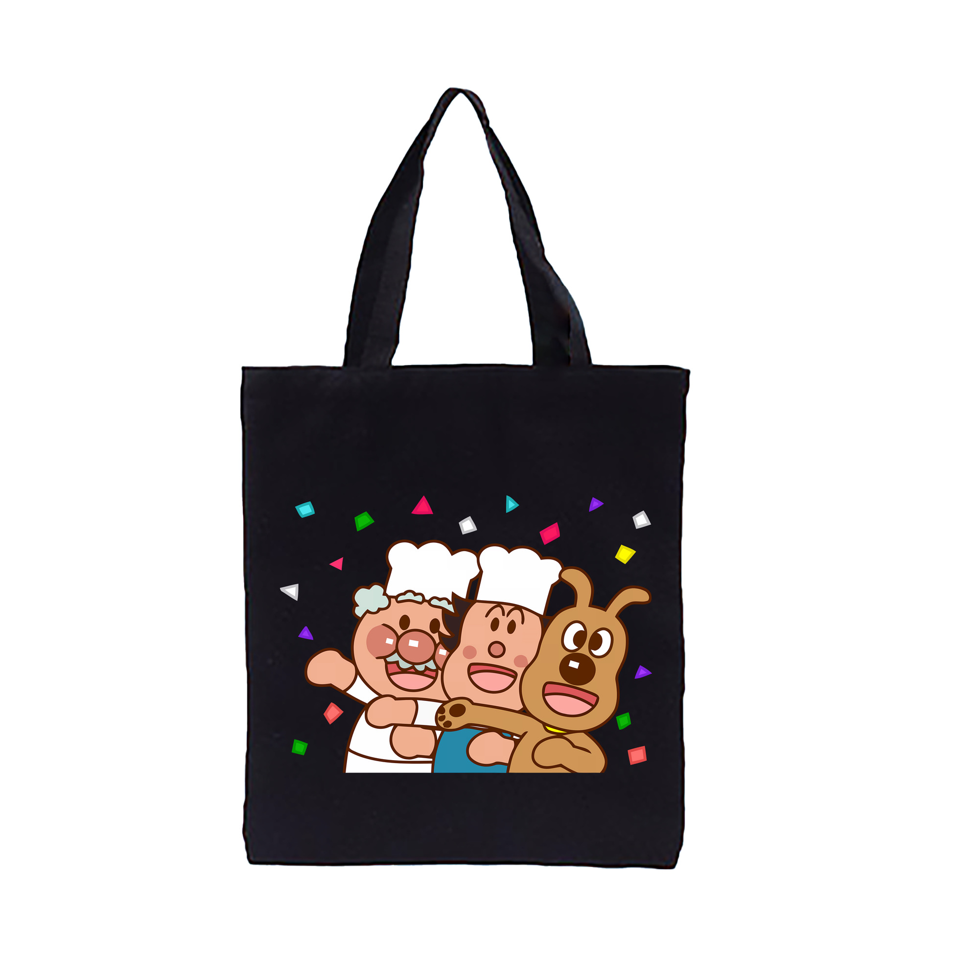 （画像用） アンパンマン Anpanman 縦型キャンバス生地手提げバッグ　トートバッグ