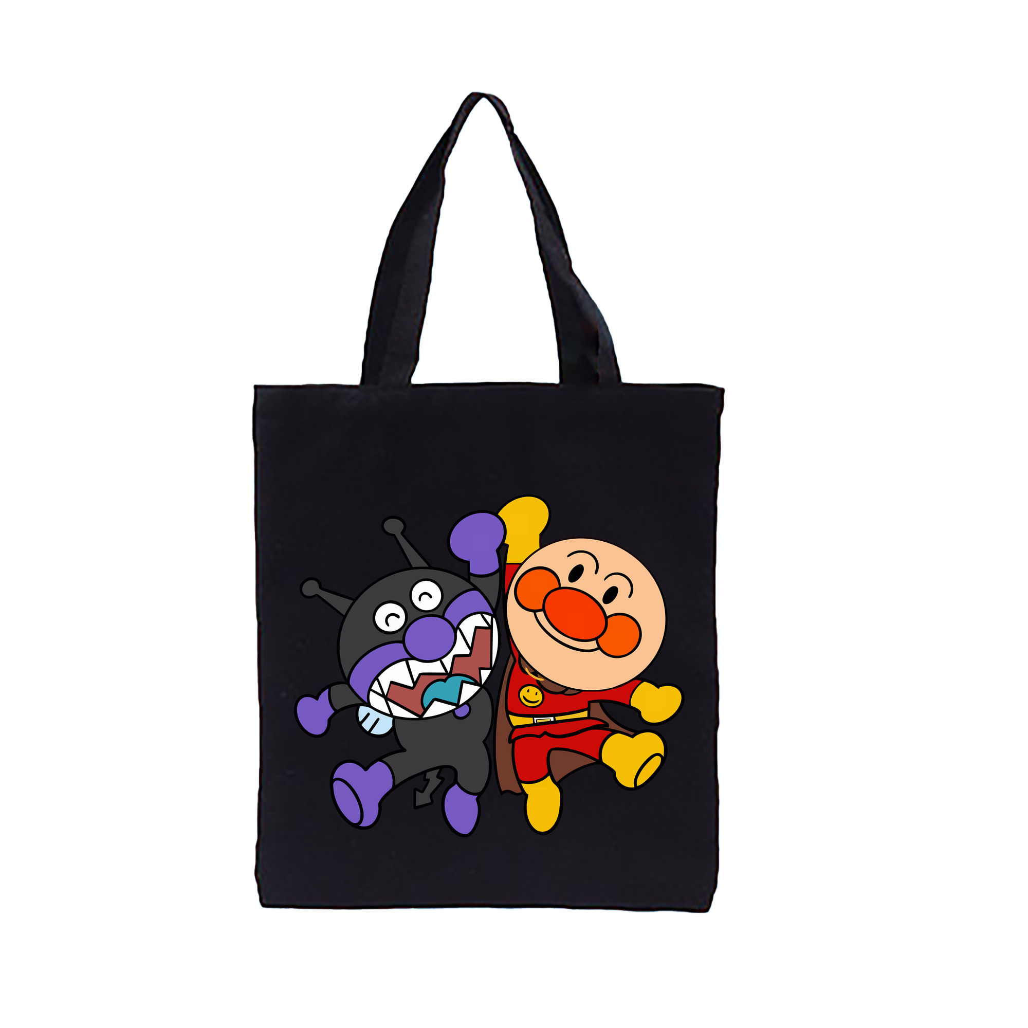 （画像用） アンパンマン Anpanman 縦型キャンバス生地手提げバッグ　トートバッグ