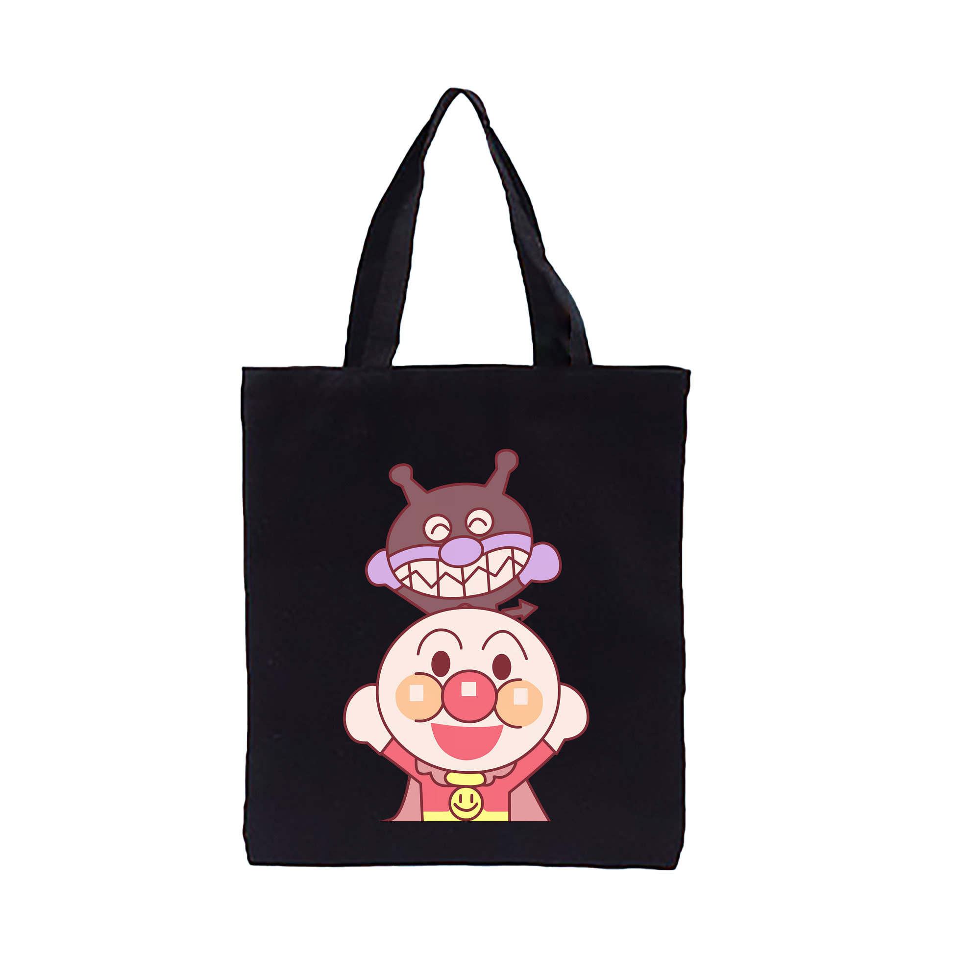 （画像用） アンパンマン Anpanman 縦型キャンバス生地手提げバッグ　トートバッグ