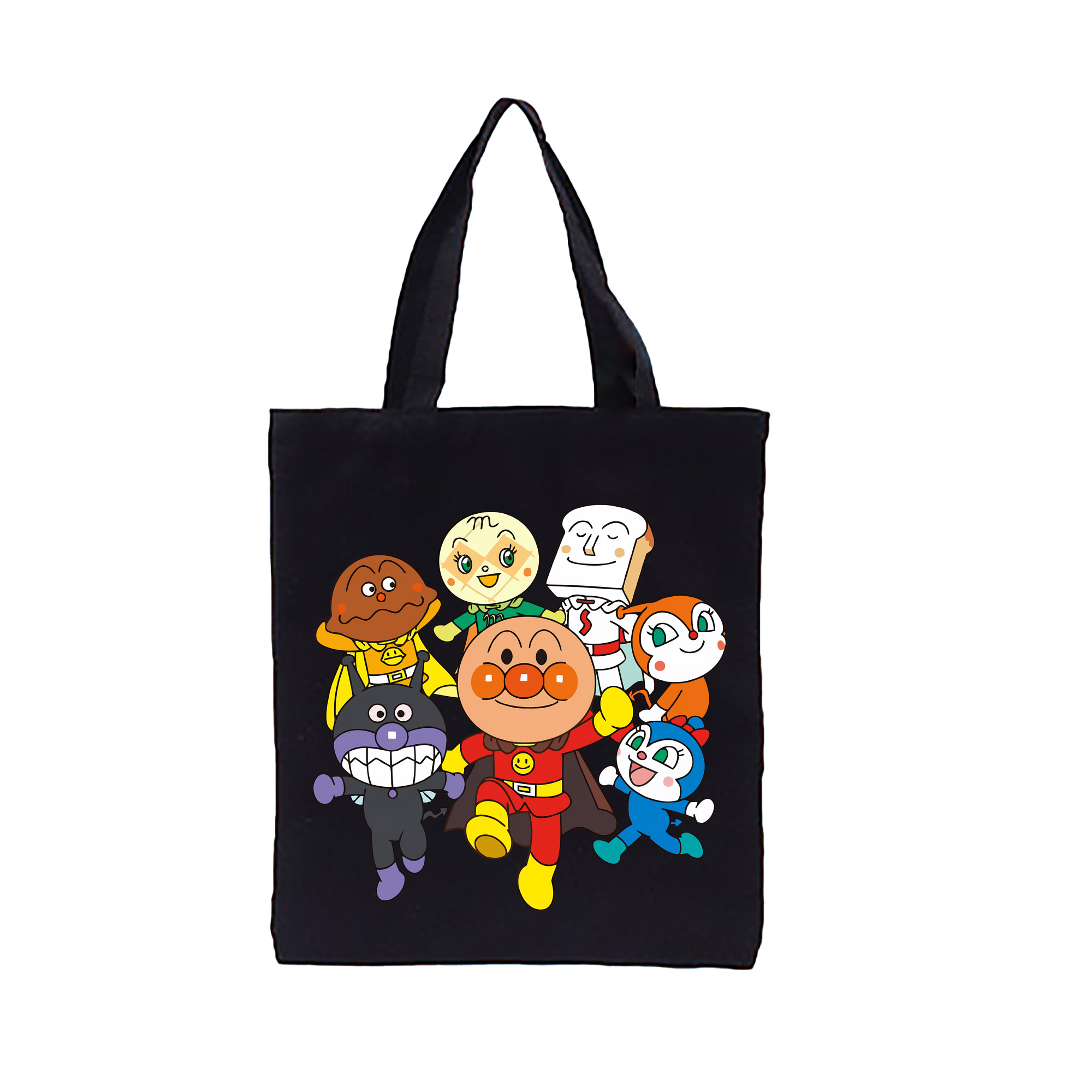 （画像用） アンパンマン Anpanman 縦型キャンバス生地手提げバッグ　トートバッグ