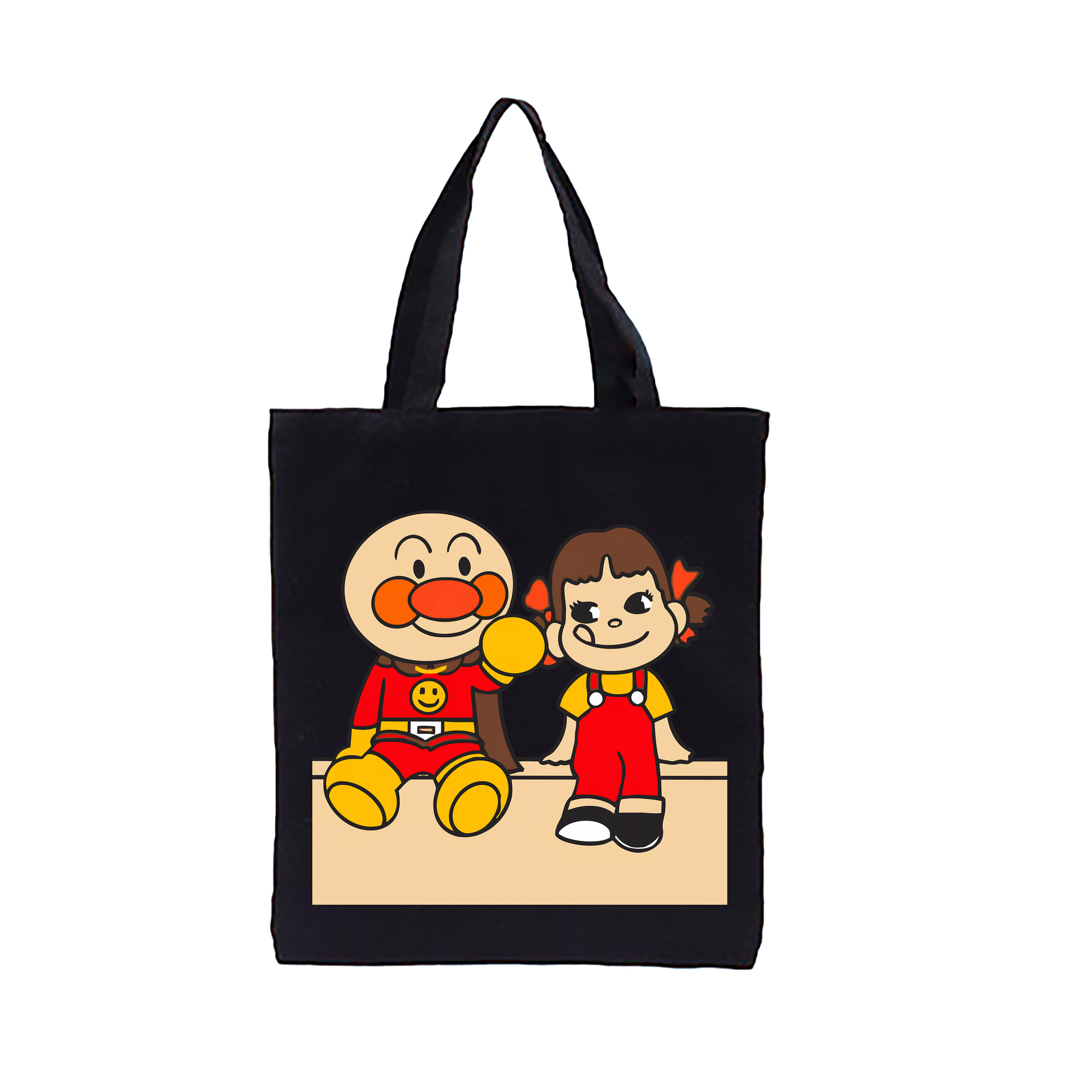 （画像用） アンパンマン Anpanman 縦型キャンバス生地手提げバッグ　トートバッグ
