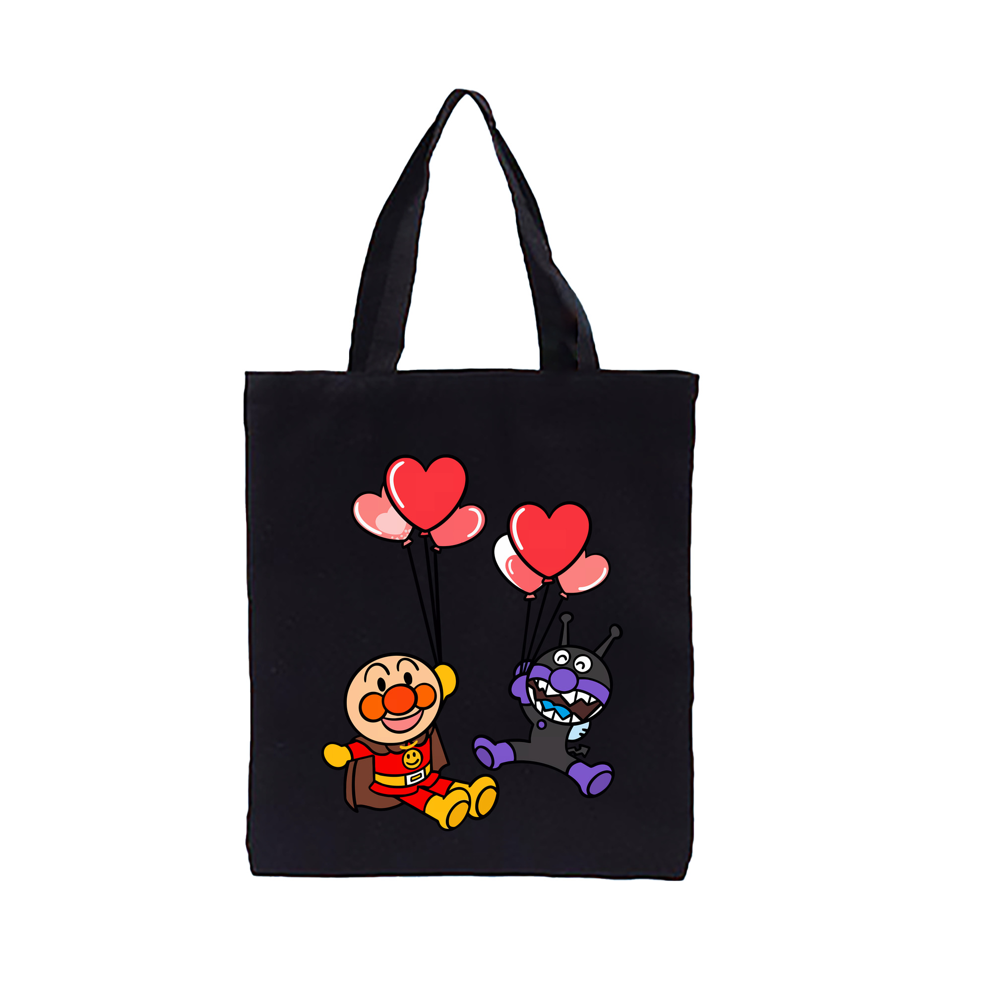 （画像用） アンパンマン Anpanman 縦型キャンバス生地手提げバッグ　トートバッグ