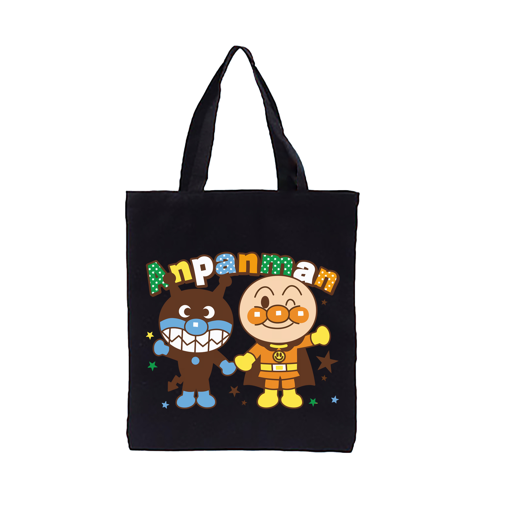 （画像用） アンパンマン Anpanman 縦型キャンバス生地手提げバッグ　トートバッグ