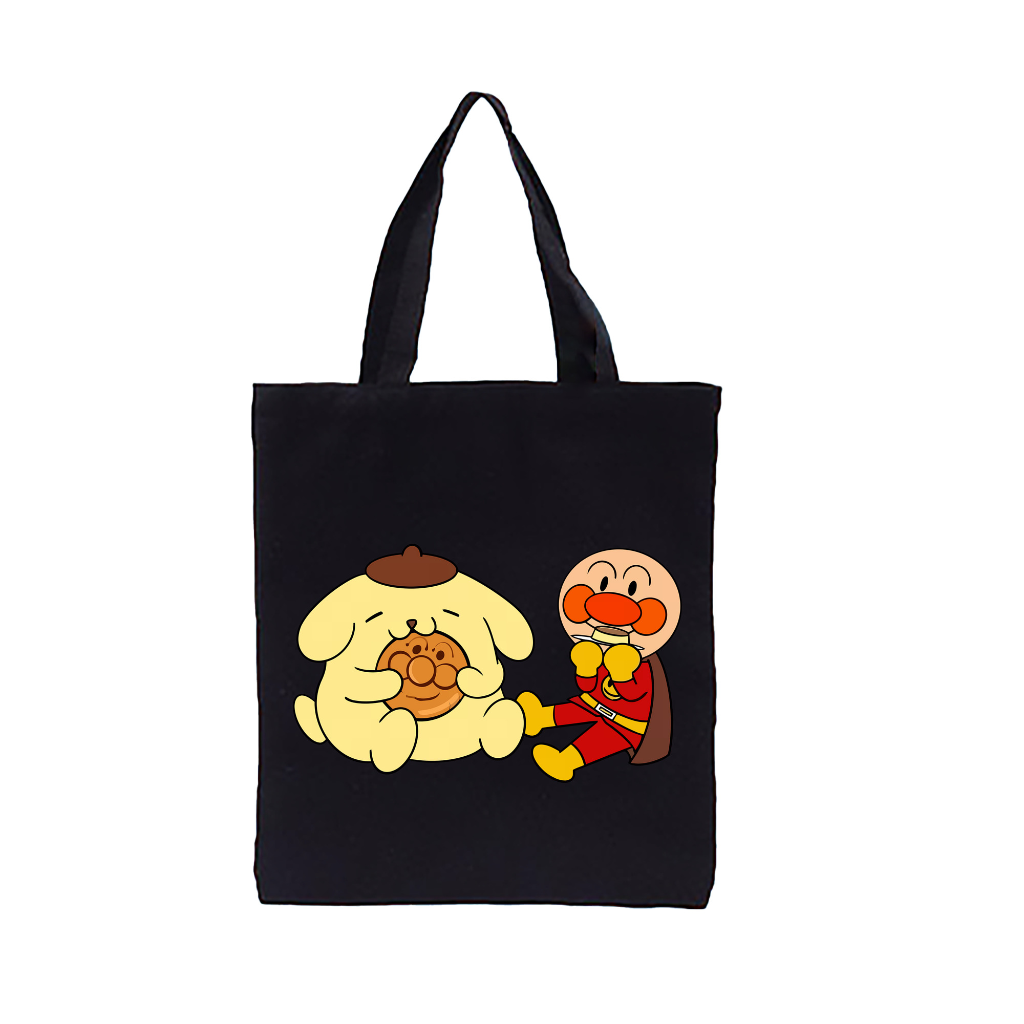 （画像用） アンパンマン Anpanman 縦型キャンバス生地手提げバッグ　トートバッグ
