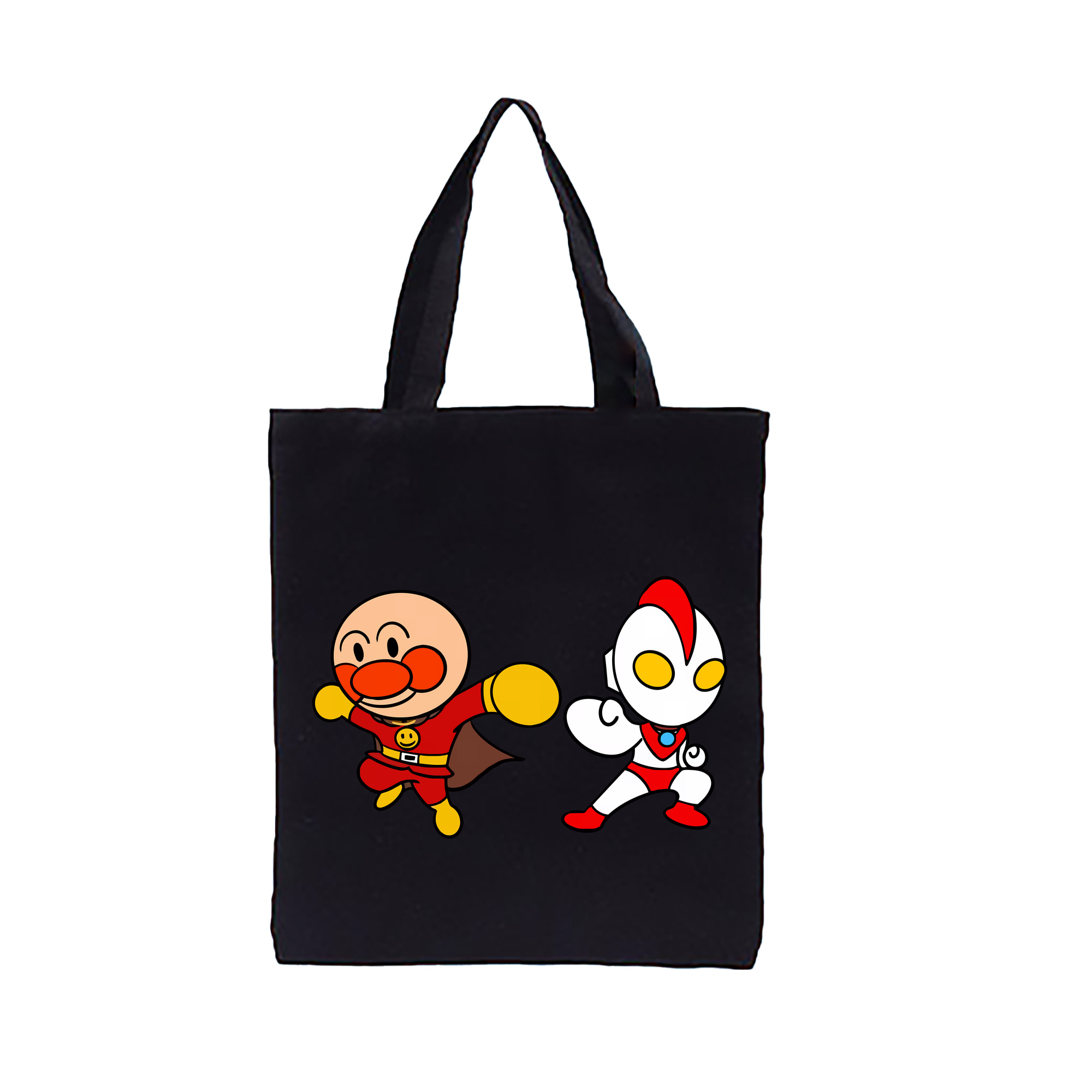 （画像用） アンパンマン Anpanman 縦型キャンバス生地手提げバッグ　トートバッグ