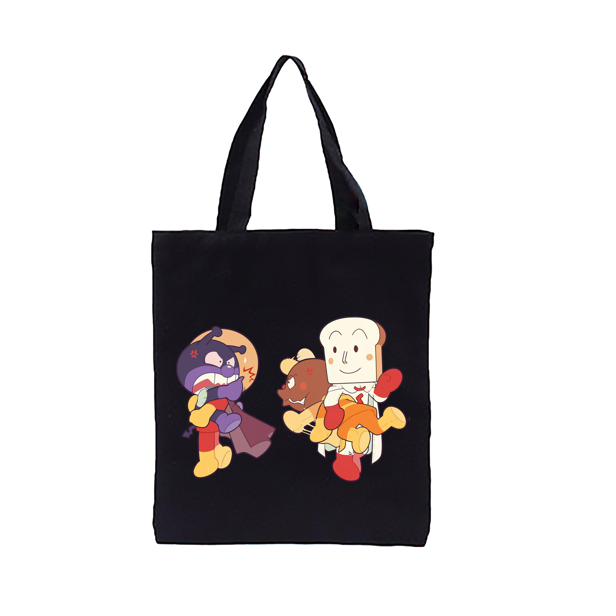 （画像用） アンパンマン Anpanman 縦型キャンバス生地手提げバッグ　トートバッグ