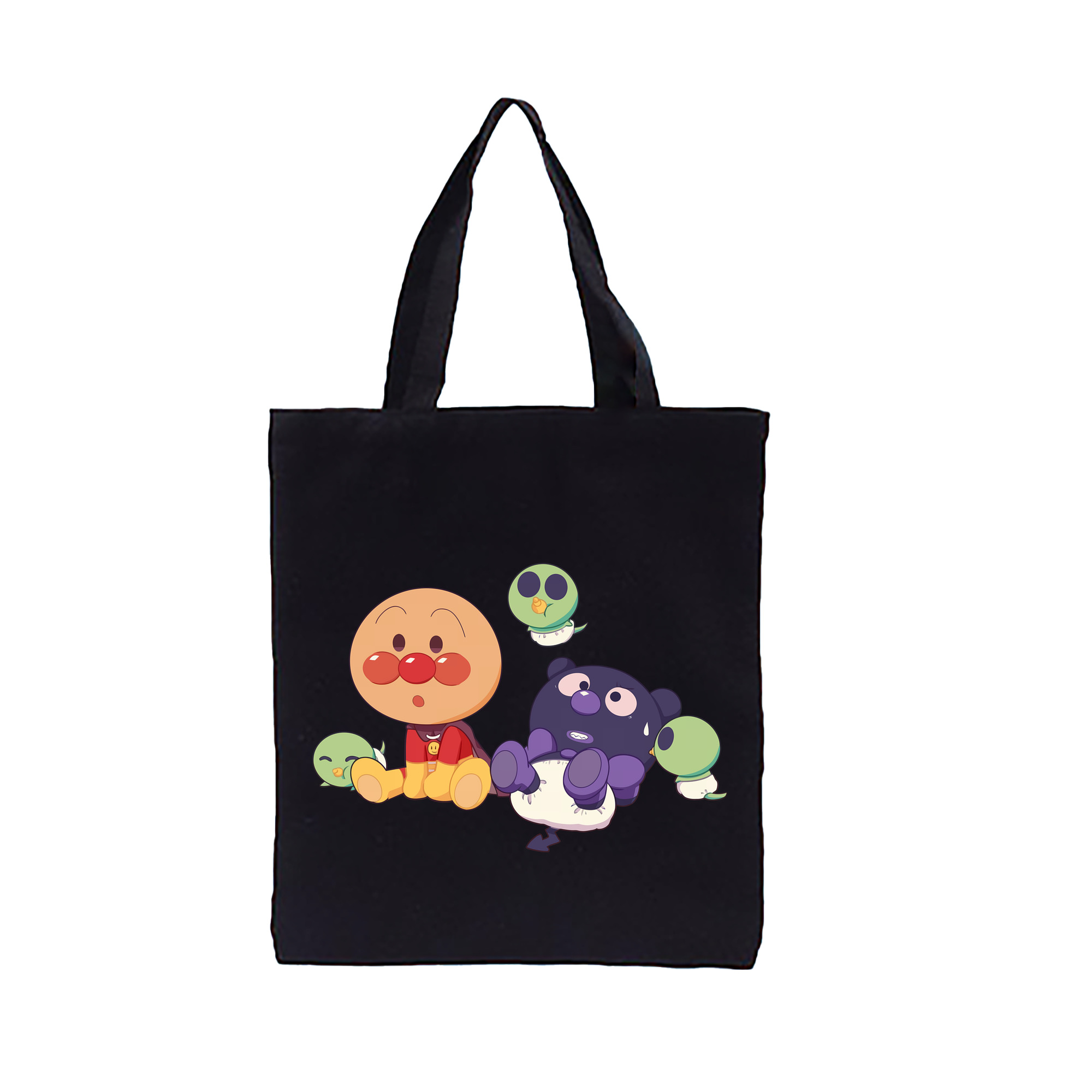 （画像用） アンパンマン Anpanman 縦型キャンバス生地手提げバッグ　トートバッグ
