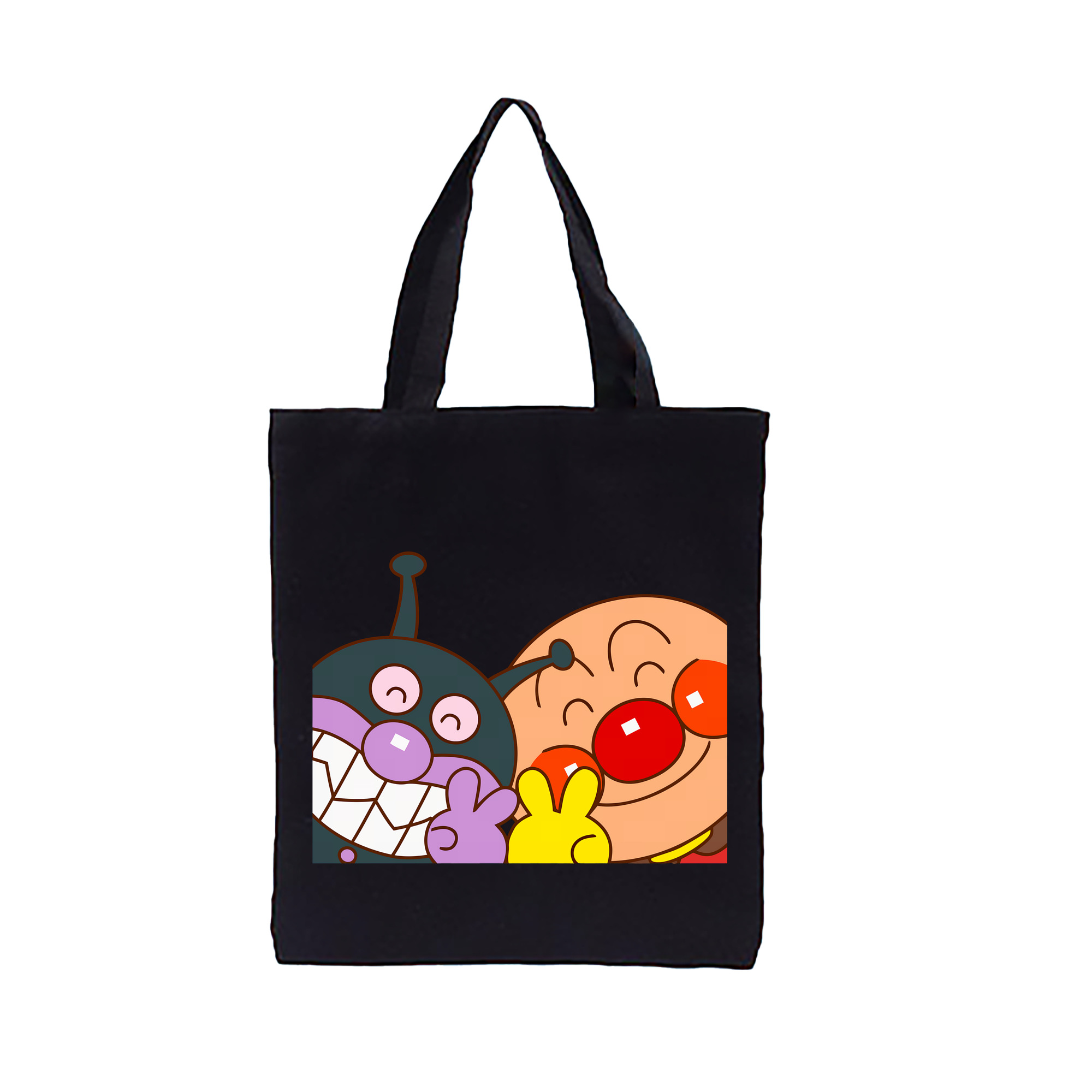（画像用） アンパンマン Anpanman 縦型キャンバス生地手提げバッグ　トートバッグ