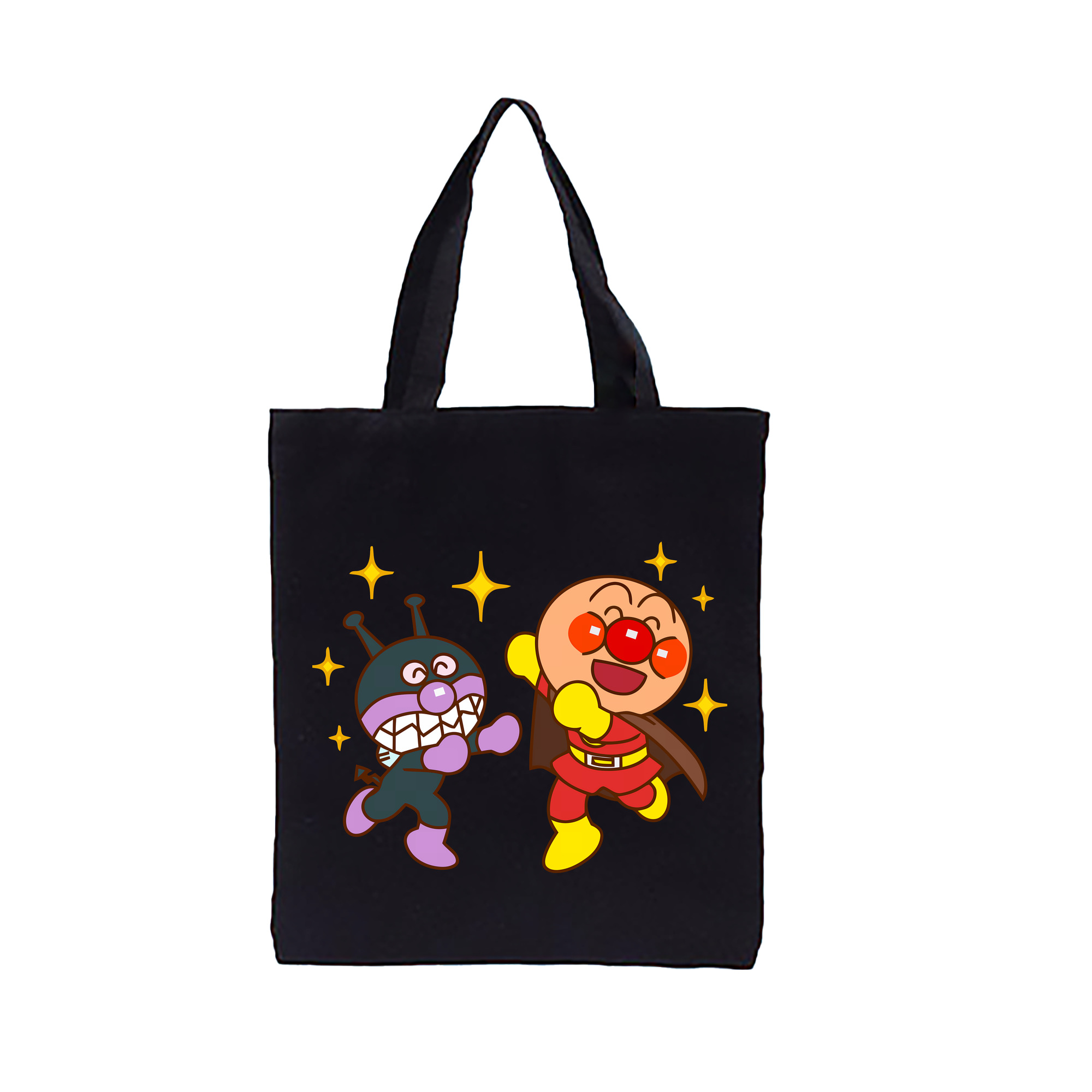 （画像用） アンパンマン Anpanman 縦型キャンバス生地手提げバッグ　トートバッグ