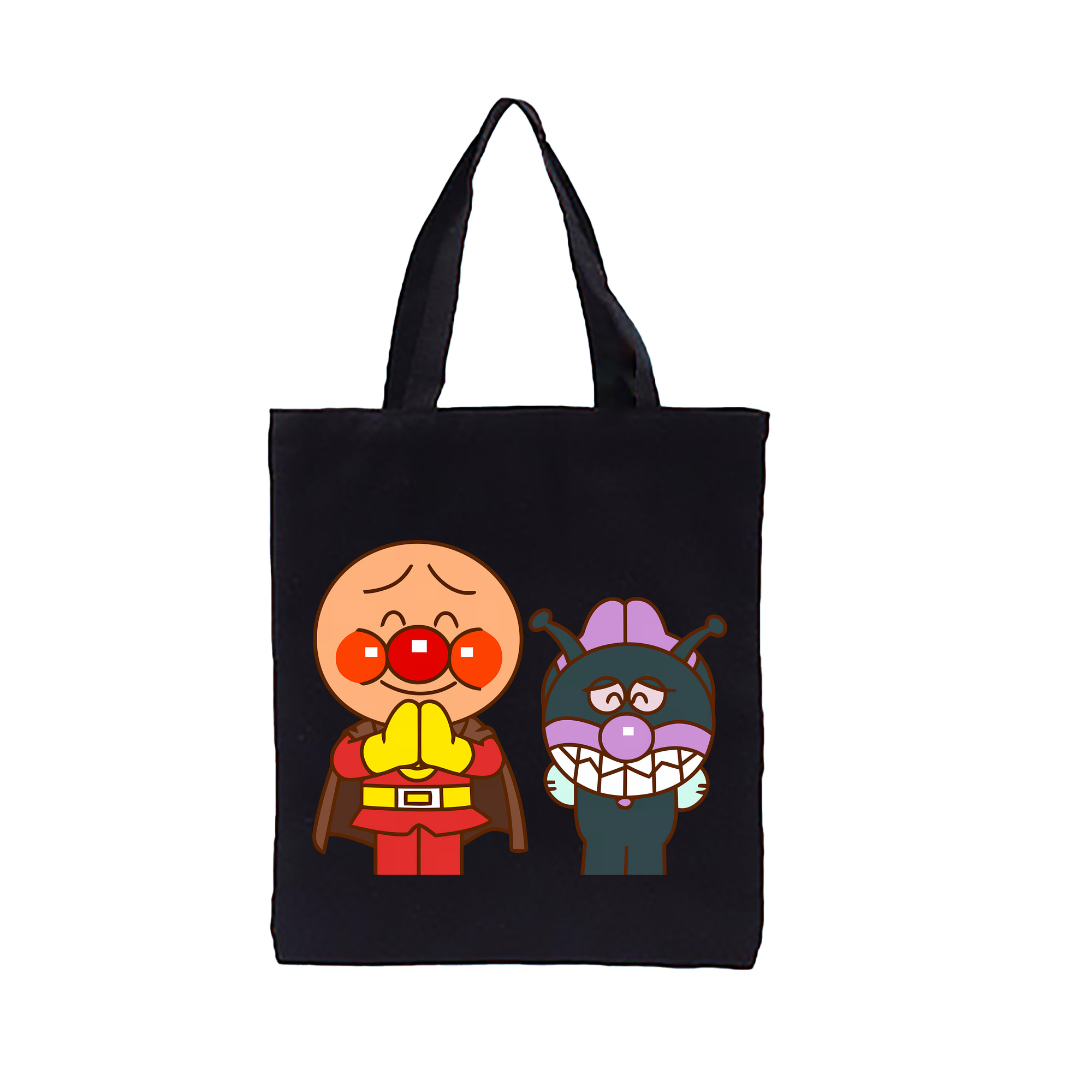 （画像用） アンパンマン Anpanman 縦型キャンバス生地手提げバッグ　トートバッグ