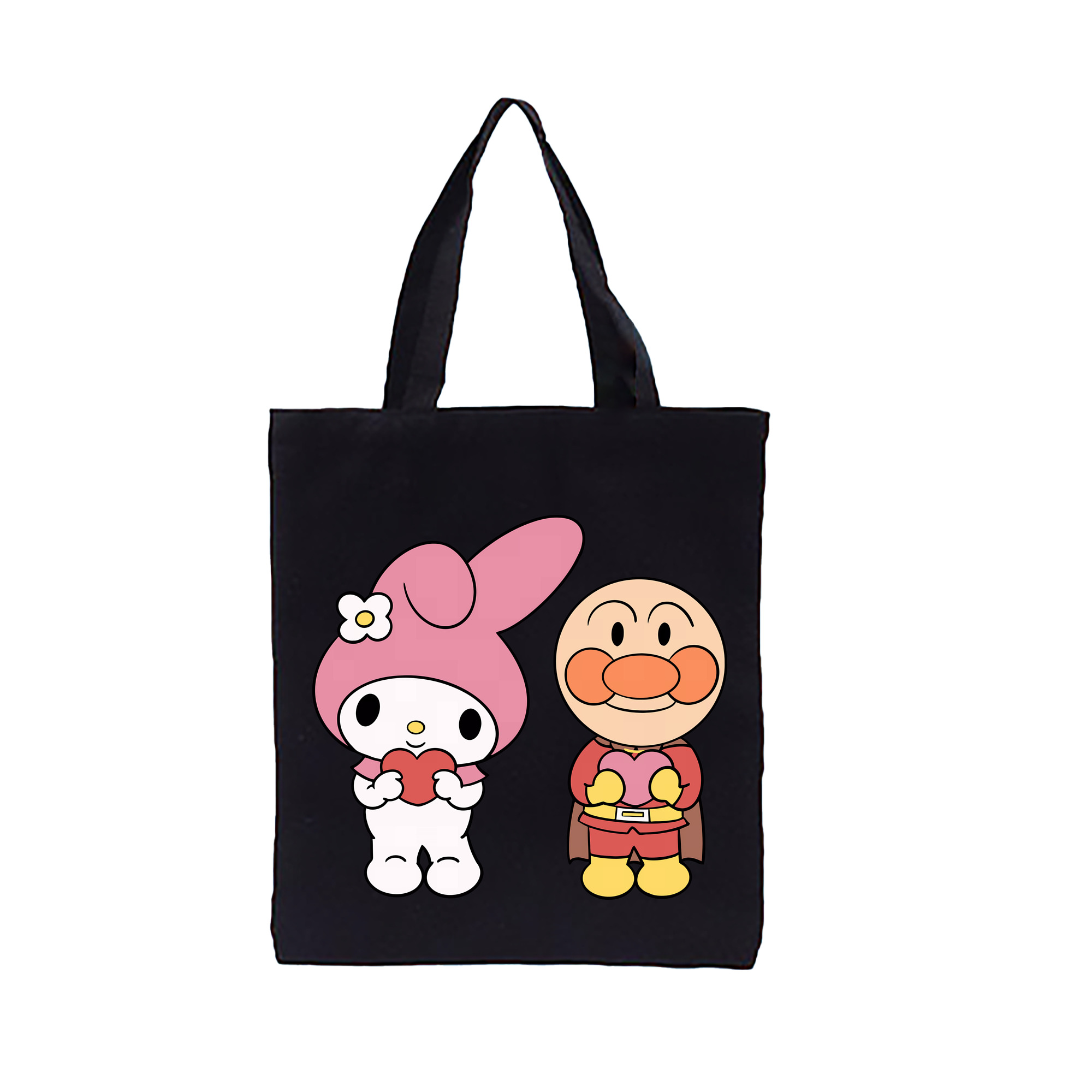 （画像用） アンパンマン Anpanman 縦型キャンバス生地手提げバッグ　トートバッグ