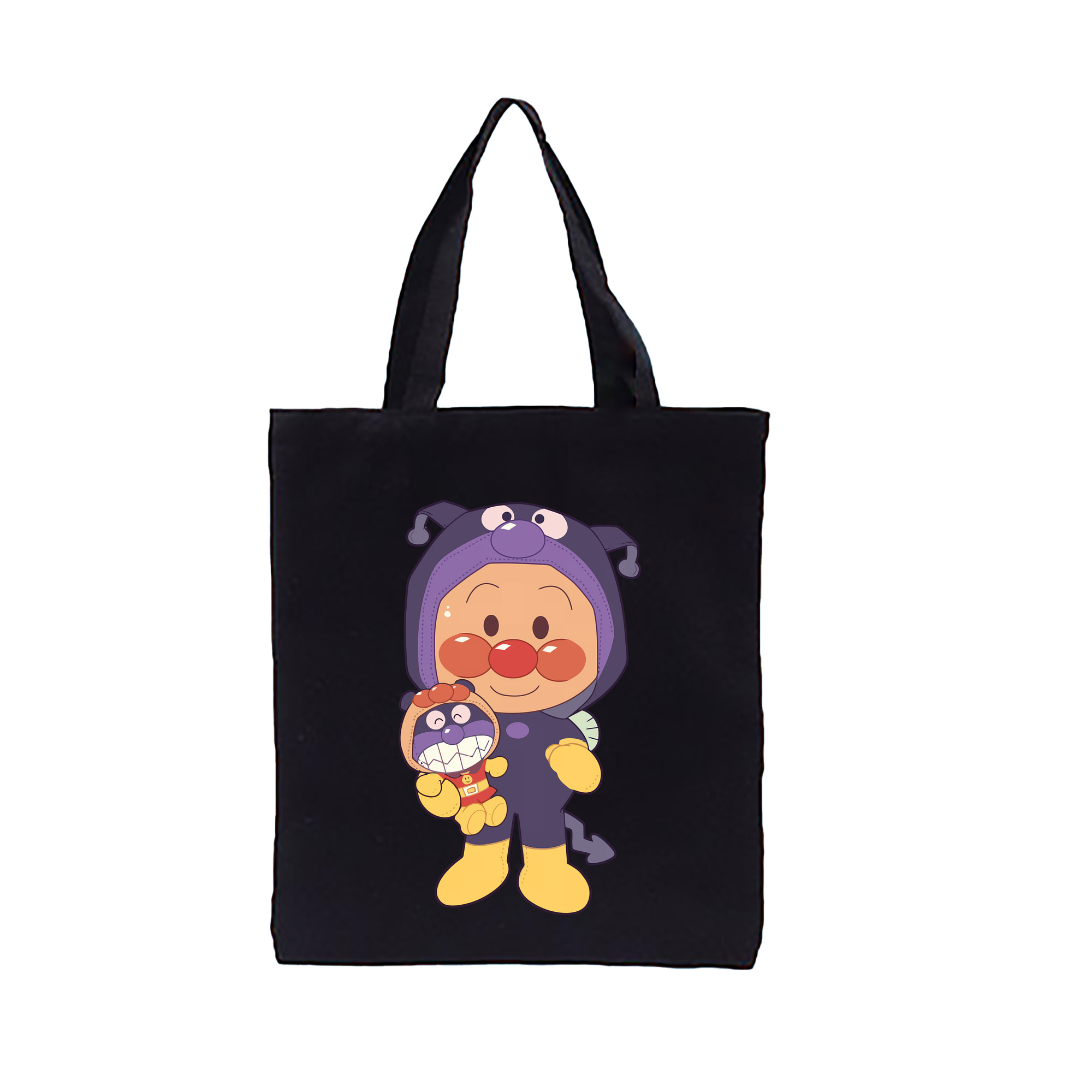 （画像用） アンパンマン Anpanman 縦型キャンバス生地手提げバッグ　トートバッグ