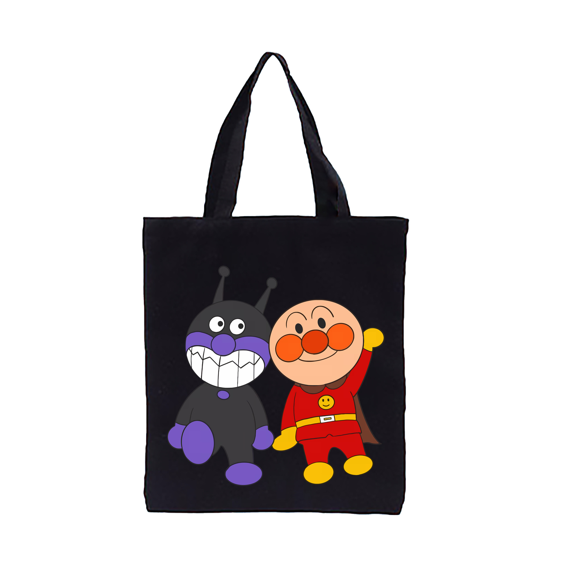 （画像用） アンパンマン Anpanman 縦型キャンバス生地手提げバッグ　トートバッグ