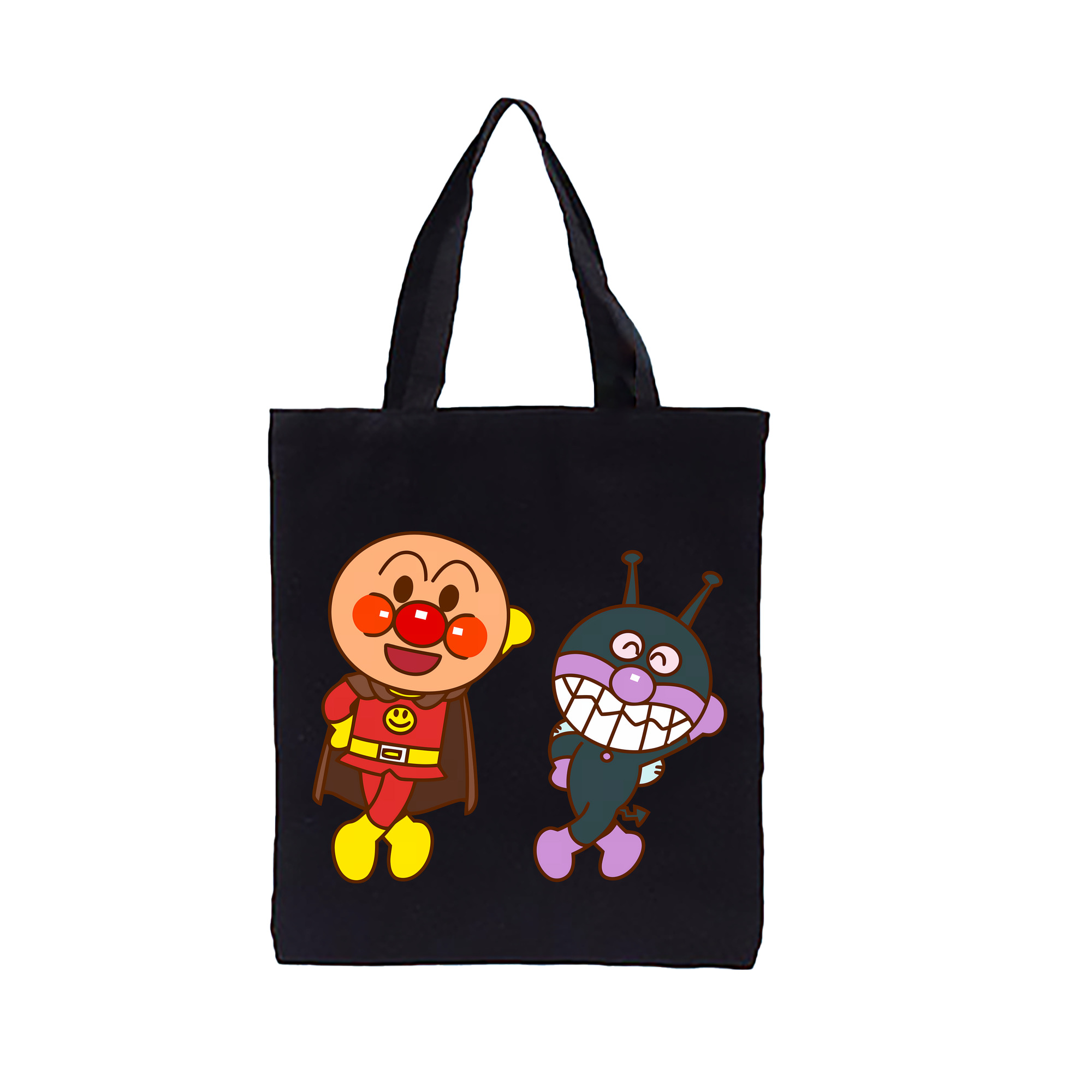 （画像用） アンパンマン Anpanman 縦型キャンバス生地手提げバッグ　トートバッグ