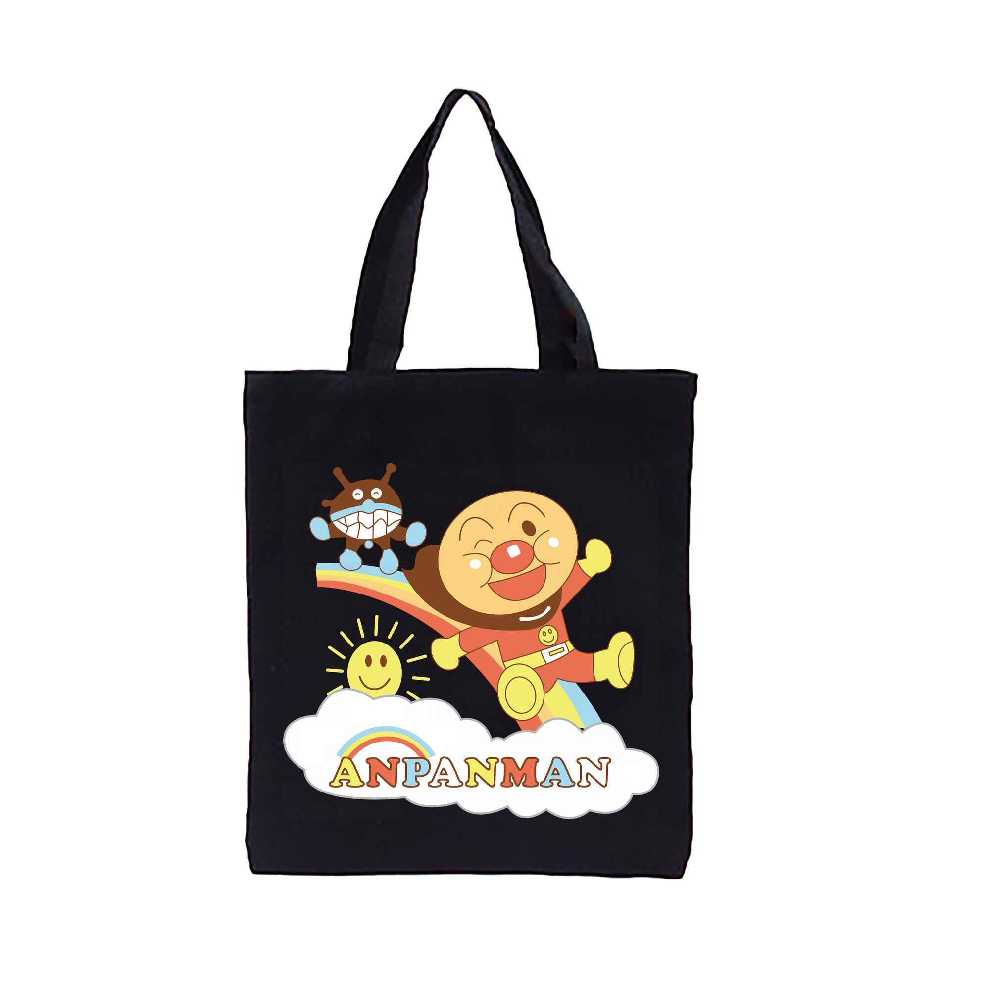 （画像用） アンパンマン Anpanman 縦型キャンバス生地手提げバッグ　トートバッグ