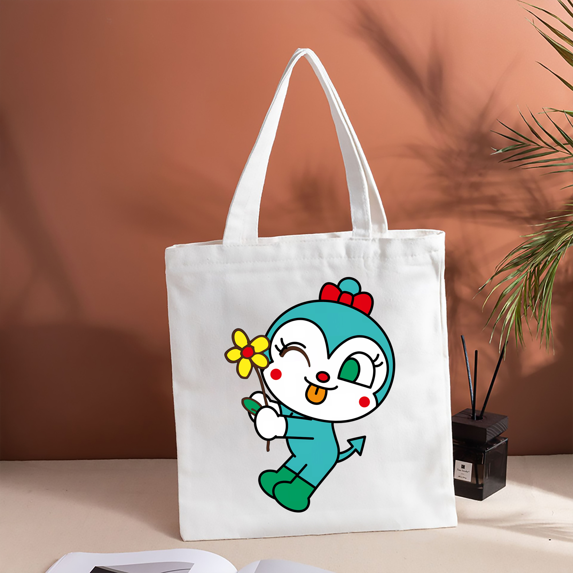 アンパンマン Anpanman 縦型キャンバス生地手提げバッグ　トートバッグ