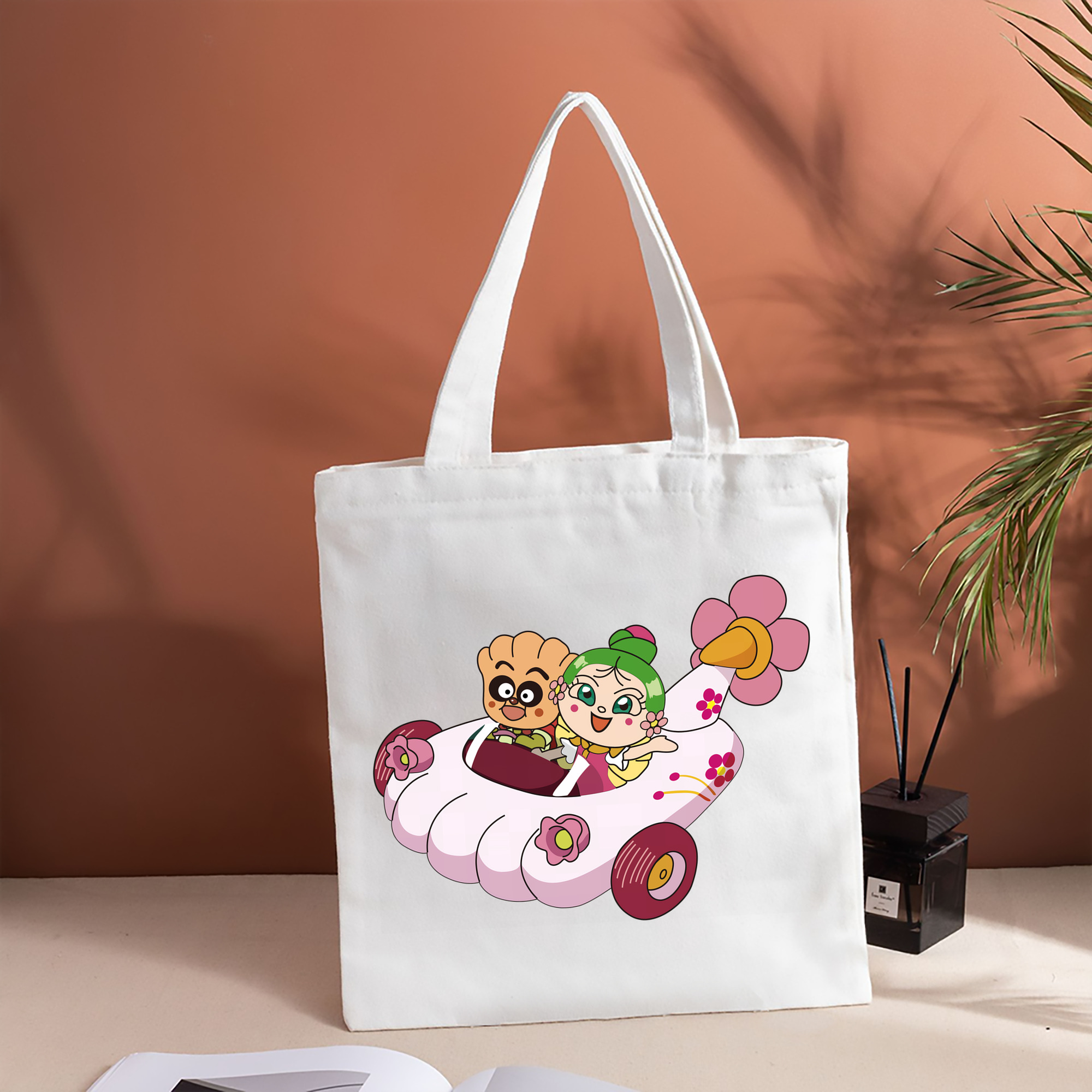 アンパンマン Anpanman 縦型キャンバス生地手提げバッグ　トートバッグ