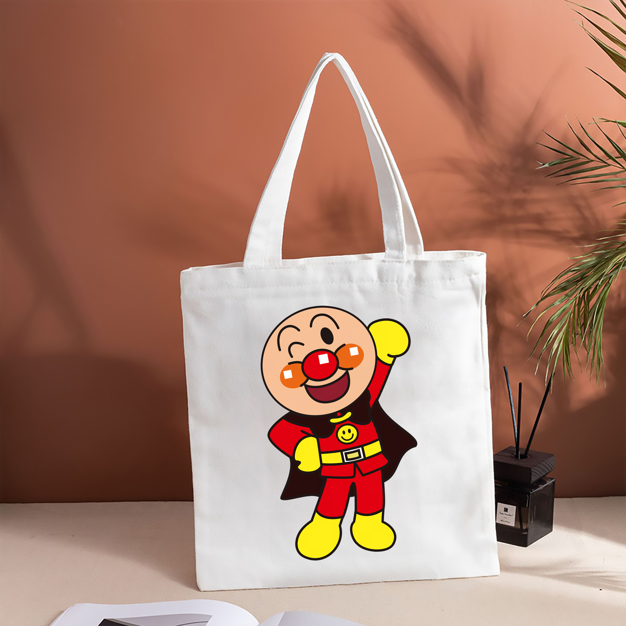 アンパンマン Anpanman 縦型キャンバス生地手提げバッグ　トートバッグ