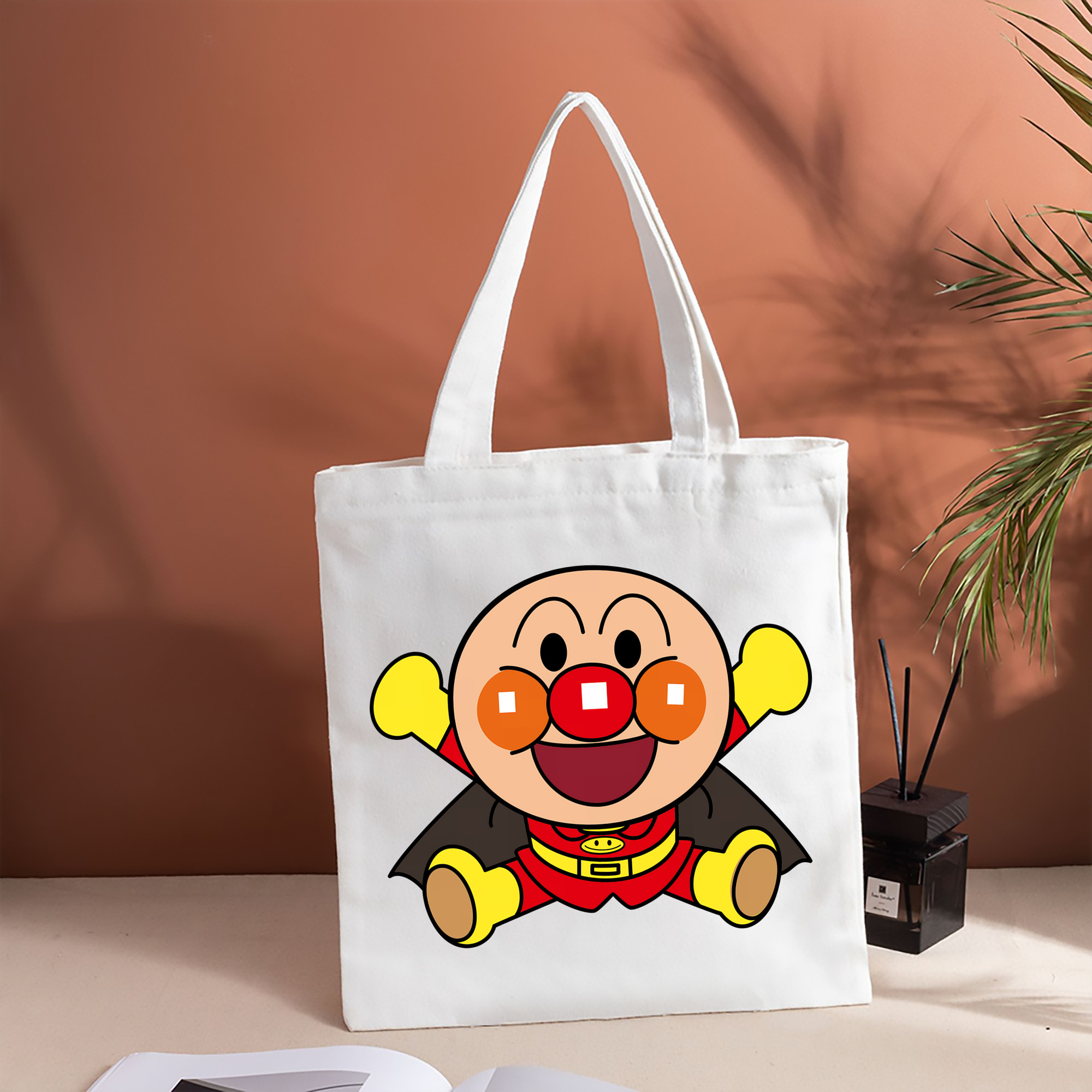 アンパンマン Anpanman 縦型キャンバス生地手提げバッグ　トートバッグ
