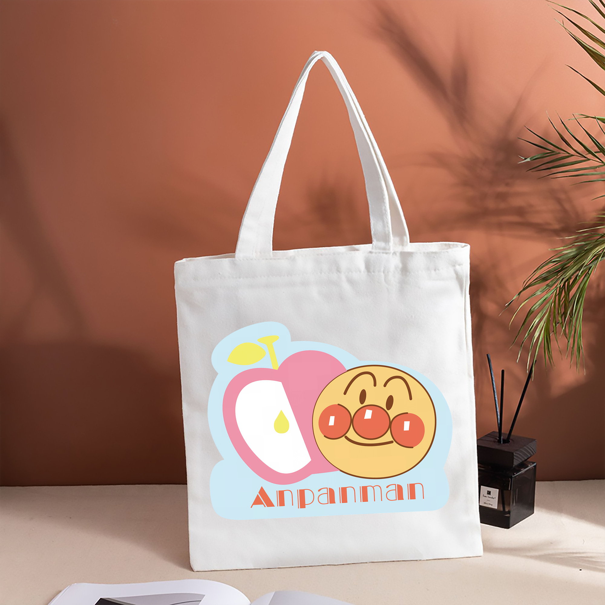 アンパンマン Anpanman 縦型キャンバス生地手提げバッグ　トートバッグ