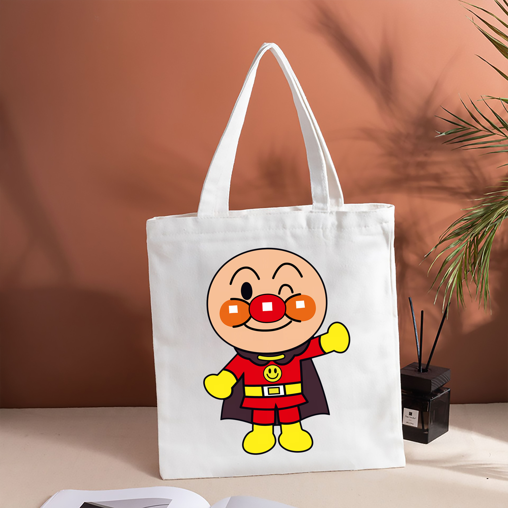 アンパンマン Anpanman 縦型キャンバス生地手提げバッグ　トートバッグ